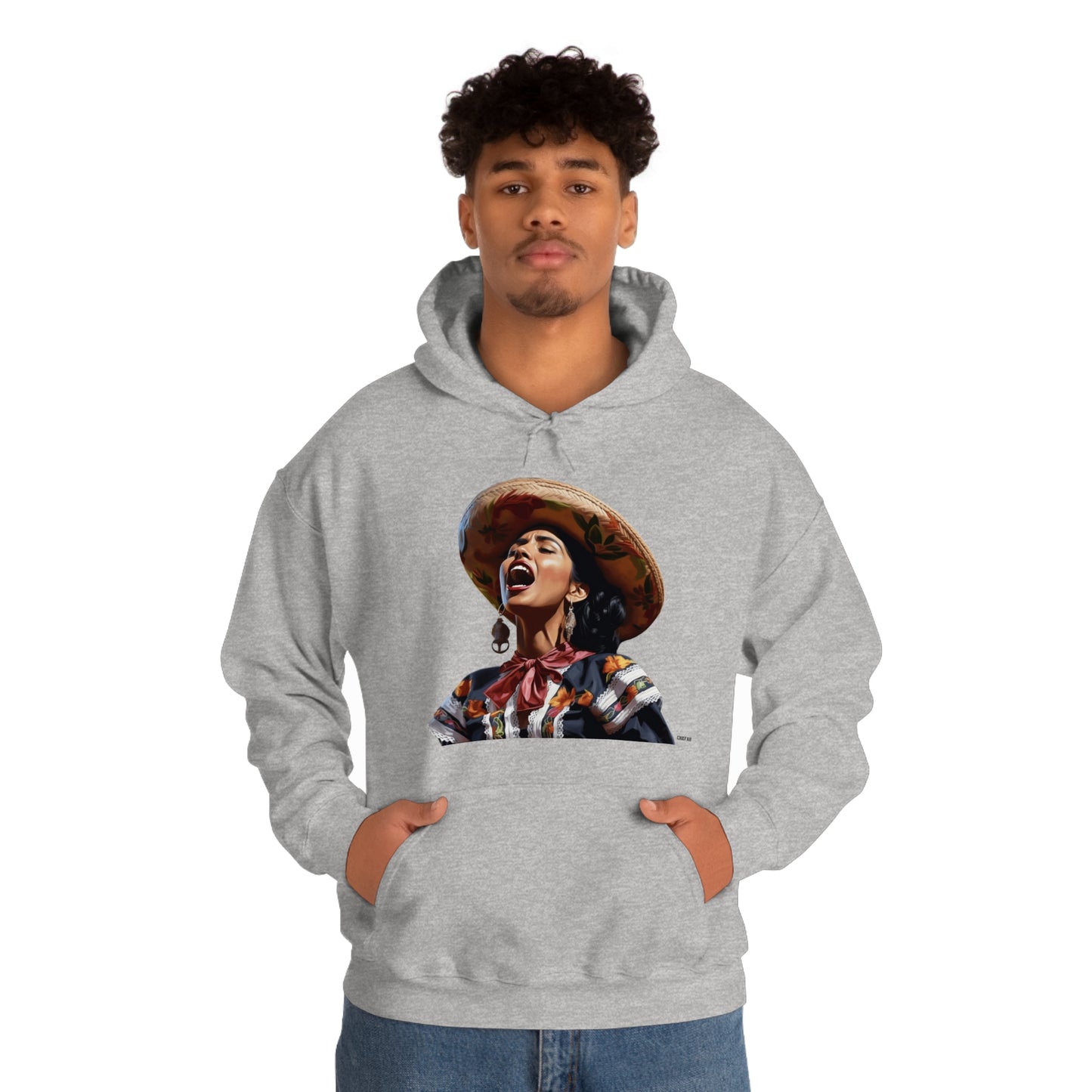 Mariachi Woman, Unisex Heavy Blend Hooded Sweatshirt