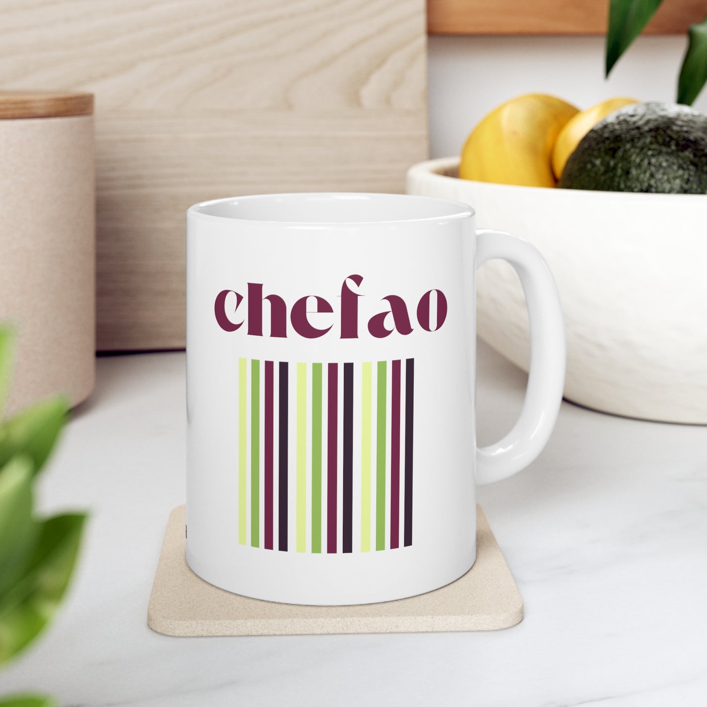 Chefao Retro I, White Coffee Mug, 11oz