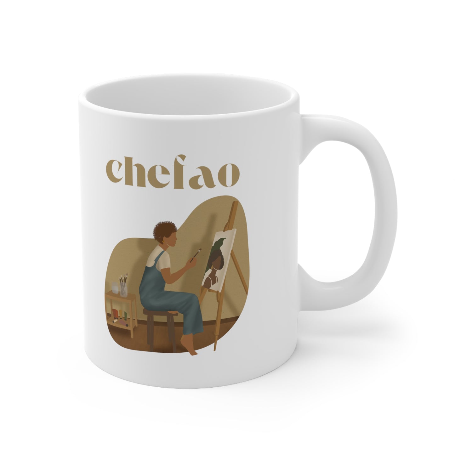 Chefao Artist I, White Coffee Mug, 11oz