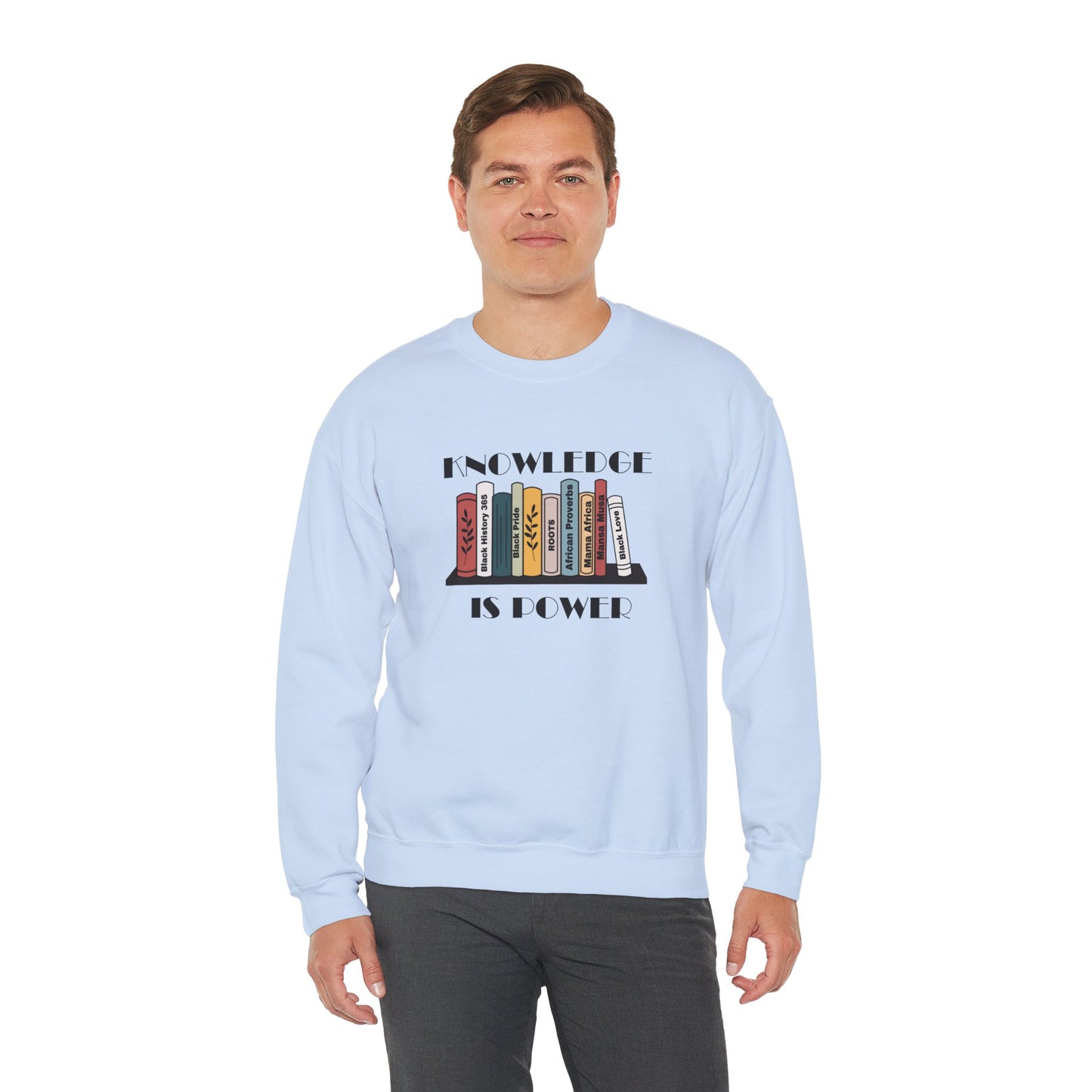 Chefao Knowledge is Power I, Unisex Heavy Blend™ Crewneck Sweatshirt