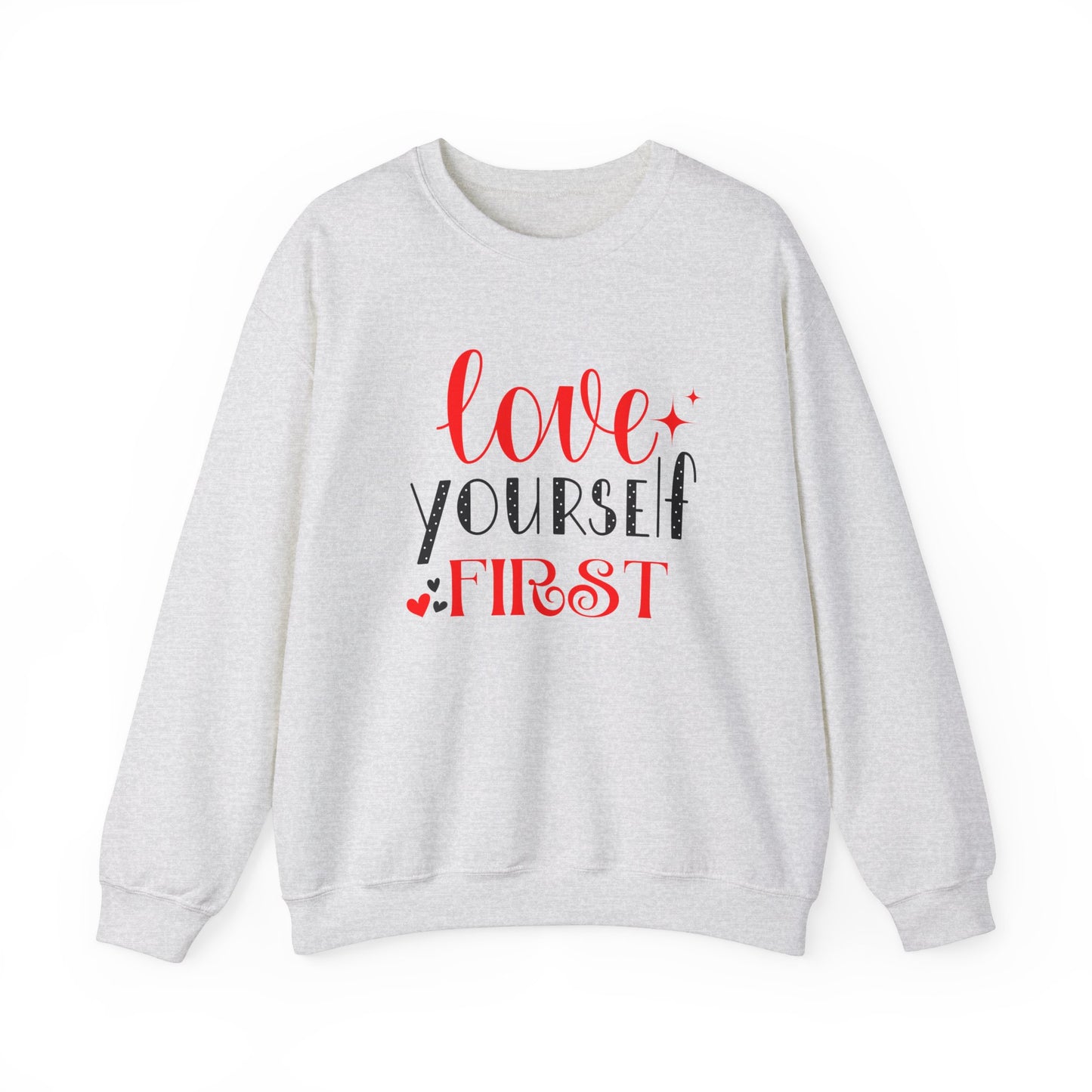 Love Yourself First I, Unisex Heavy Blend™ Crewneck Sweatshirt