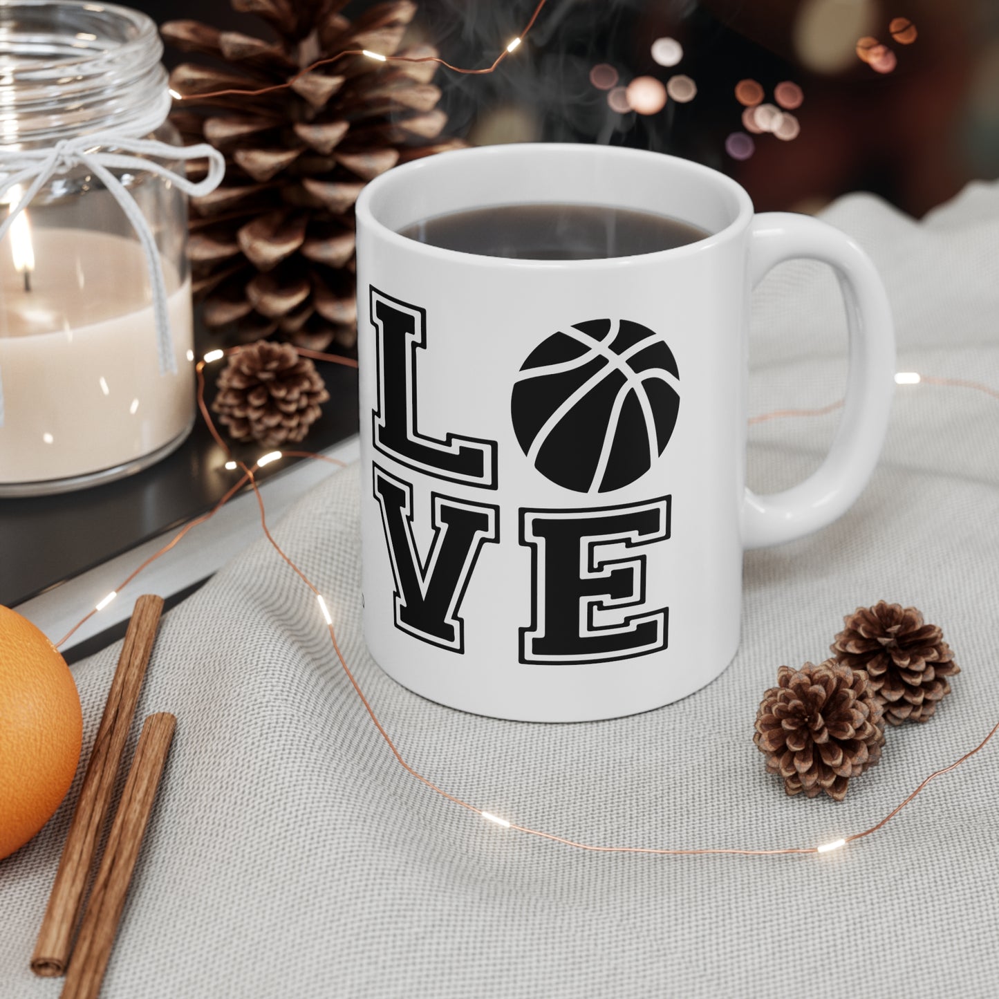 Chefao Love Basketball I, White Coffee Mug, 11oz