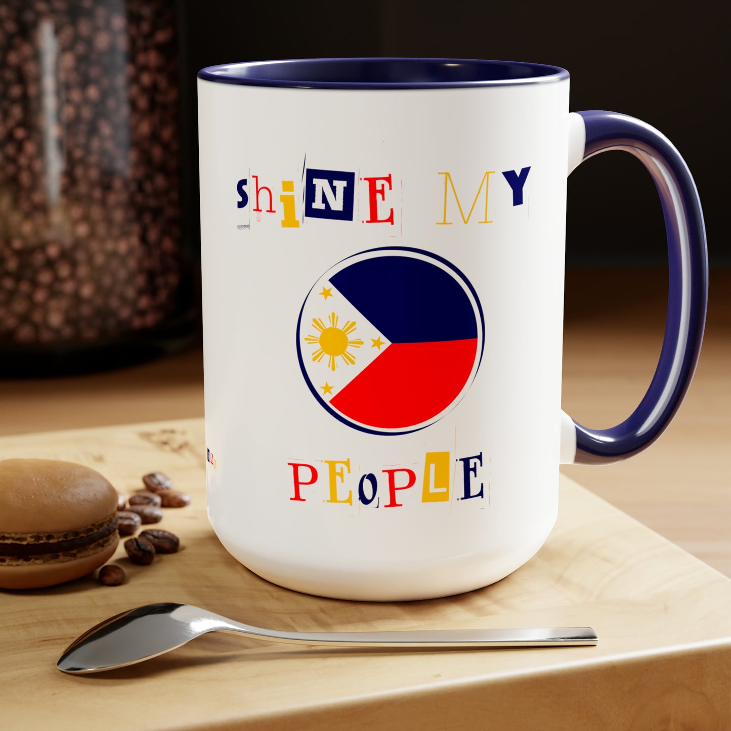 Shine My People Philippines I, Two-Tone Coffee Mugs, 15oz