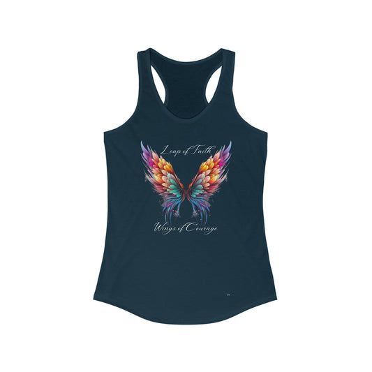 Leap of Faith, Wings of Courage, Women's Racerback Tank