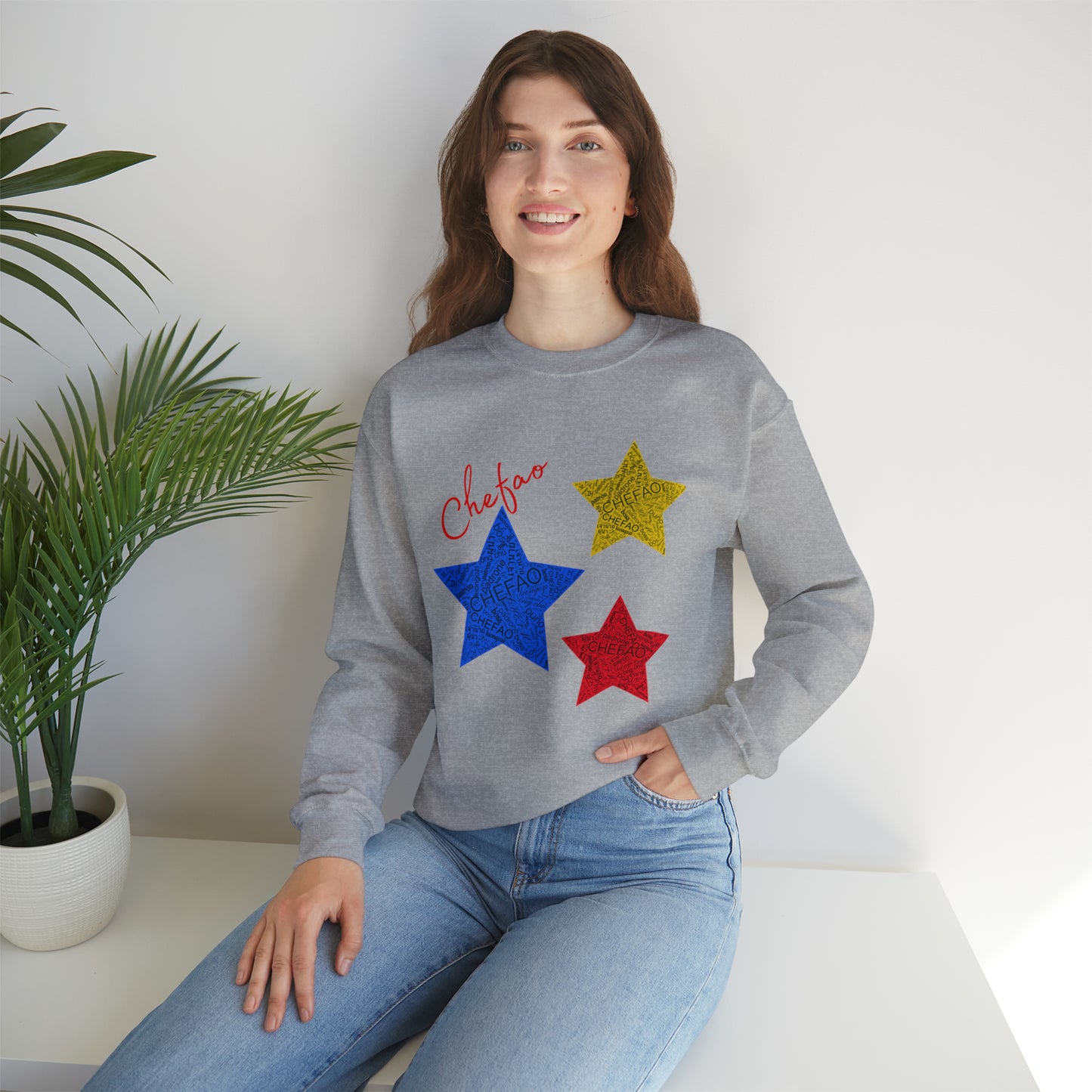 Chefao Stars I, Unisex Heavy Blend Crewneck Sweatshirt