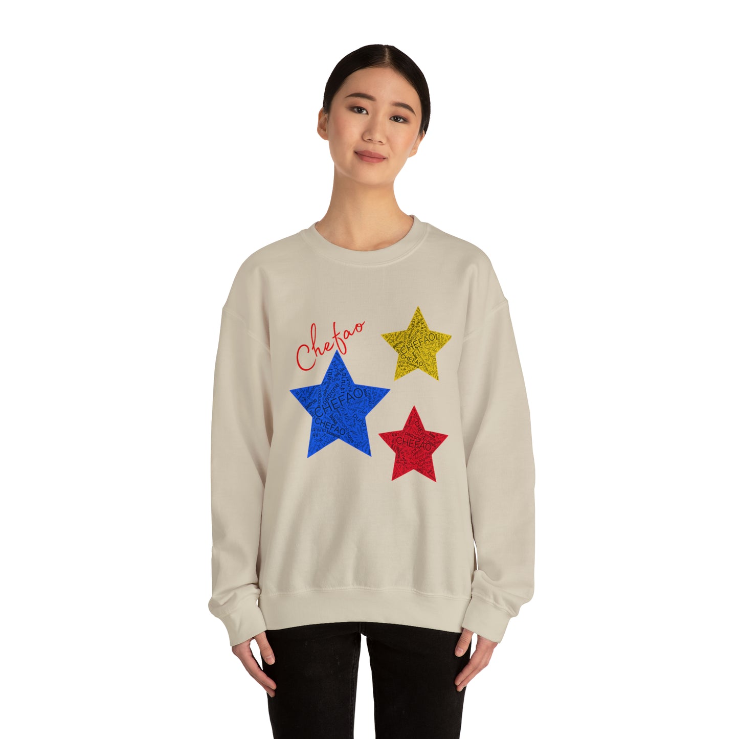 Chefao Stars I, Unisex Heavy Blend Crewneck Sweatshirt