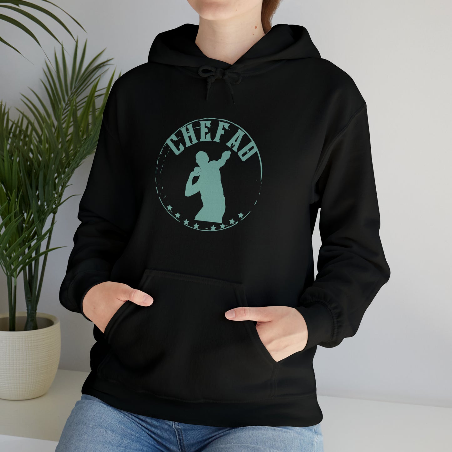 Chefao Shot Put I, Unisex Heavy Blend Hooded Sweatshirt