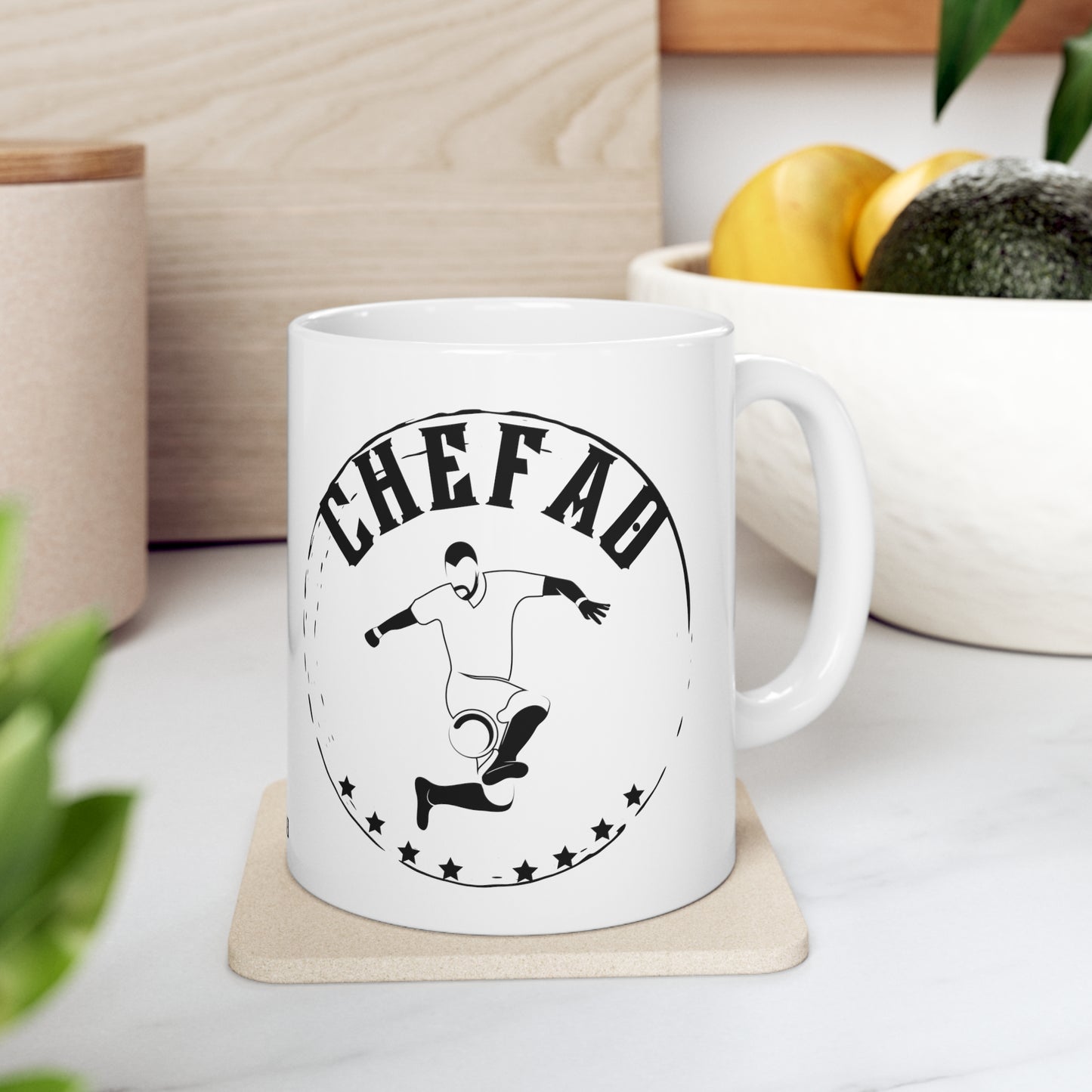 Chefao Soccer IIl, White Coffee Mug 11oz