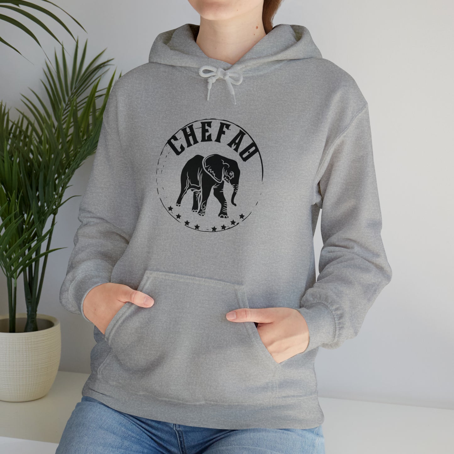 Chefao Elephant II, Unisex Heavy Blend Hooded Sweatshirt