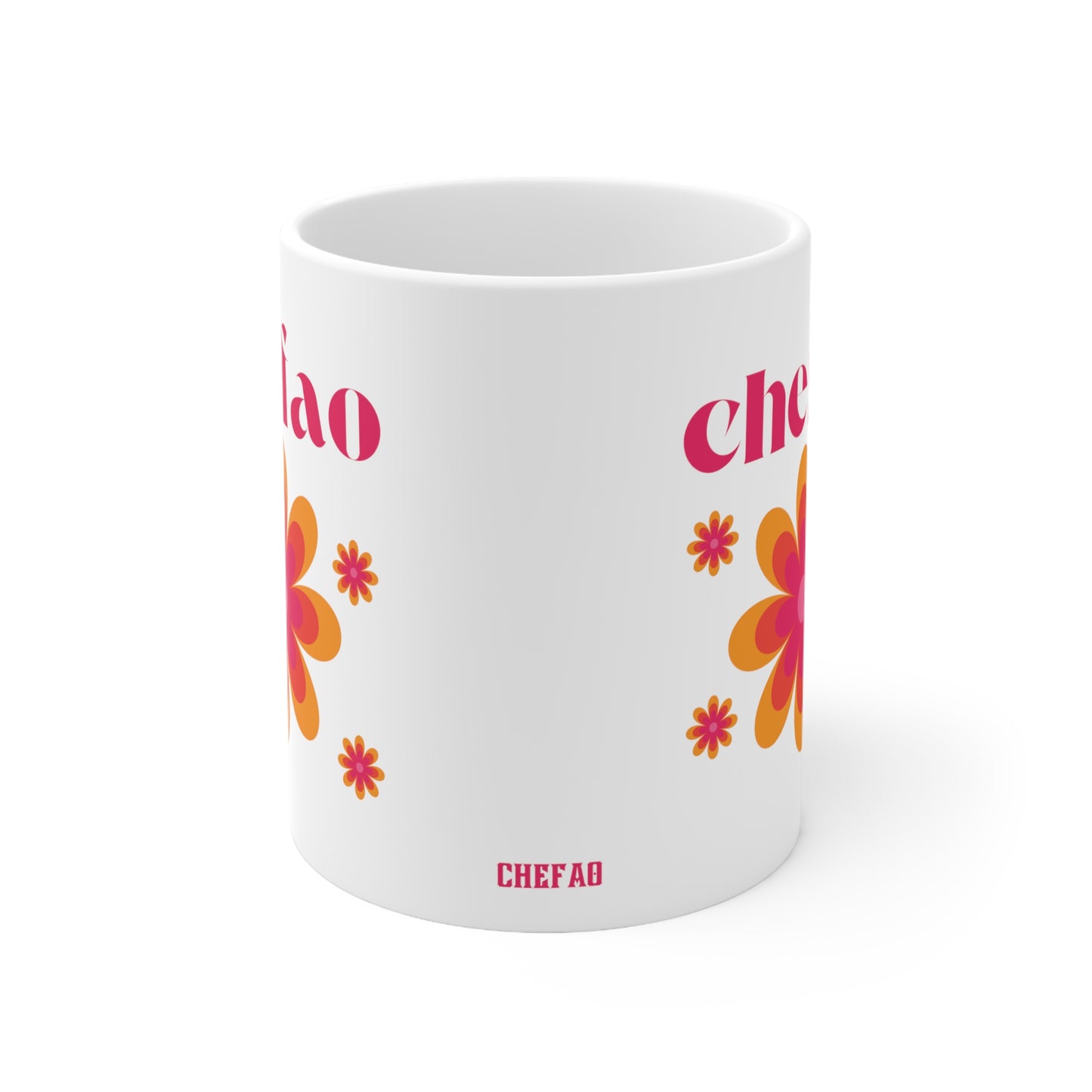 Chefao Retro II, White Coffee Mug, 11oz