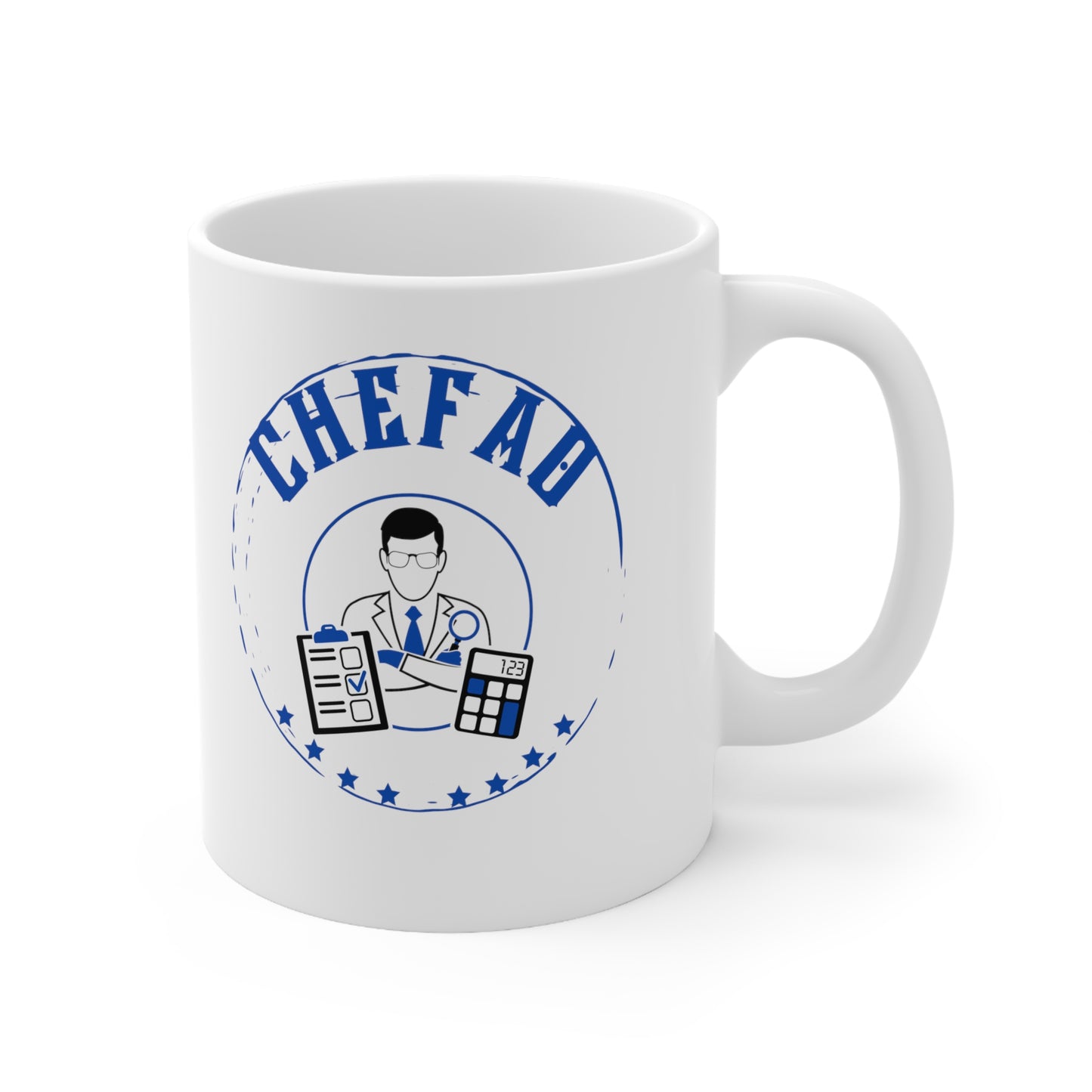 Chefao Accounting IV, White Coffee Mug, 11oz