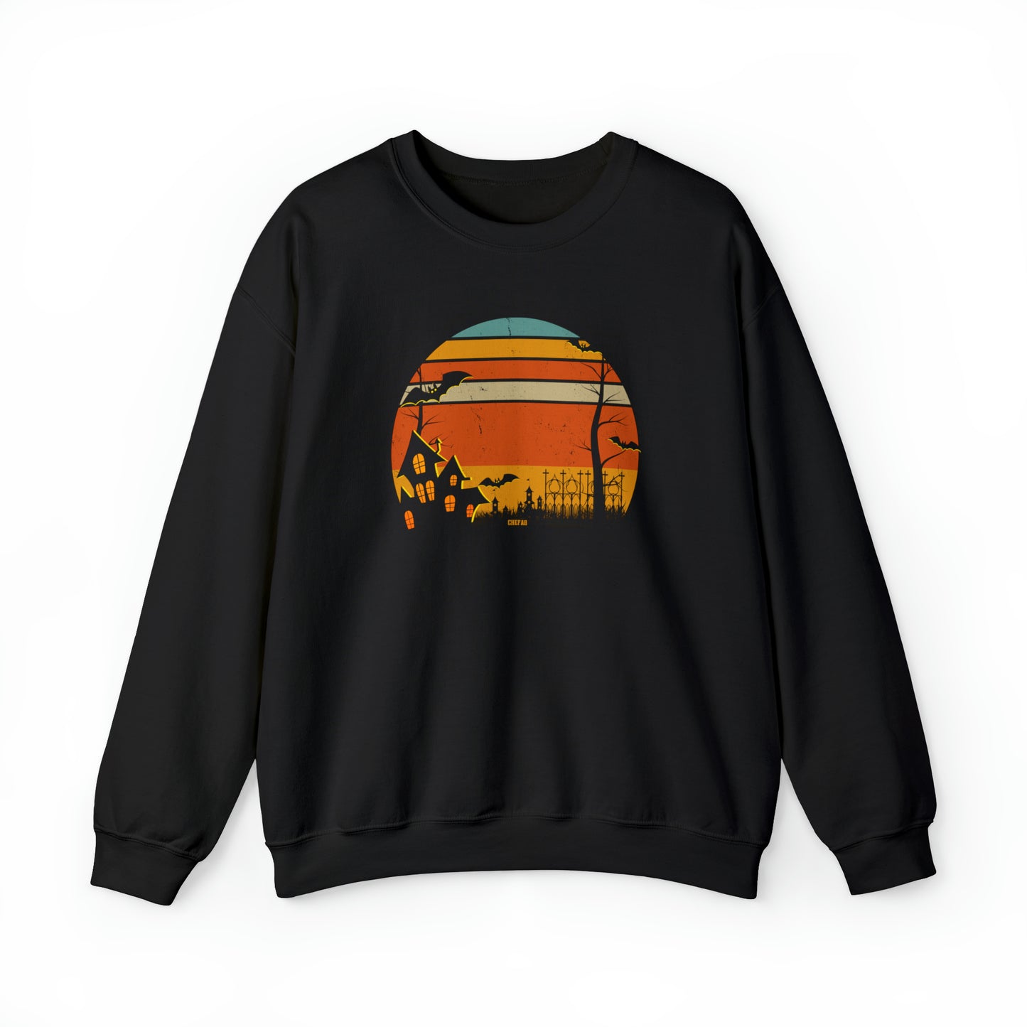 Retro Halloween, Unisex Heavy Blend Crewneck Sweatshirt