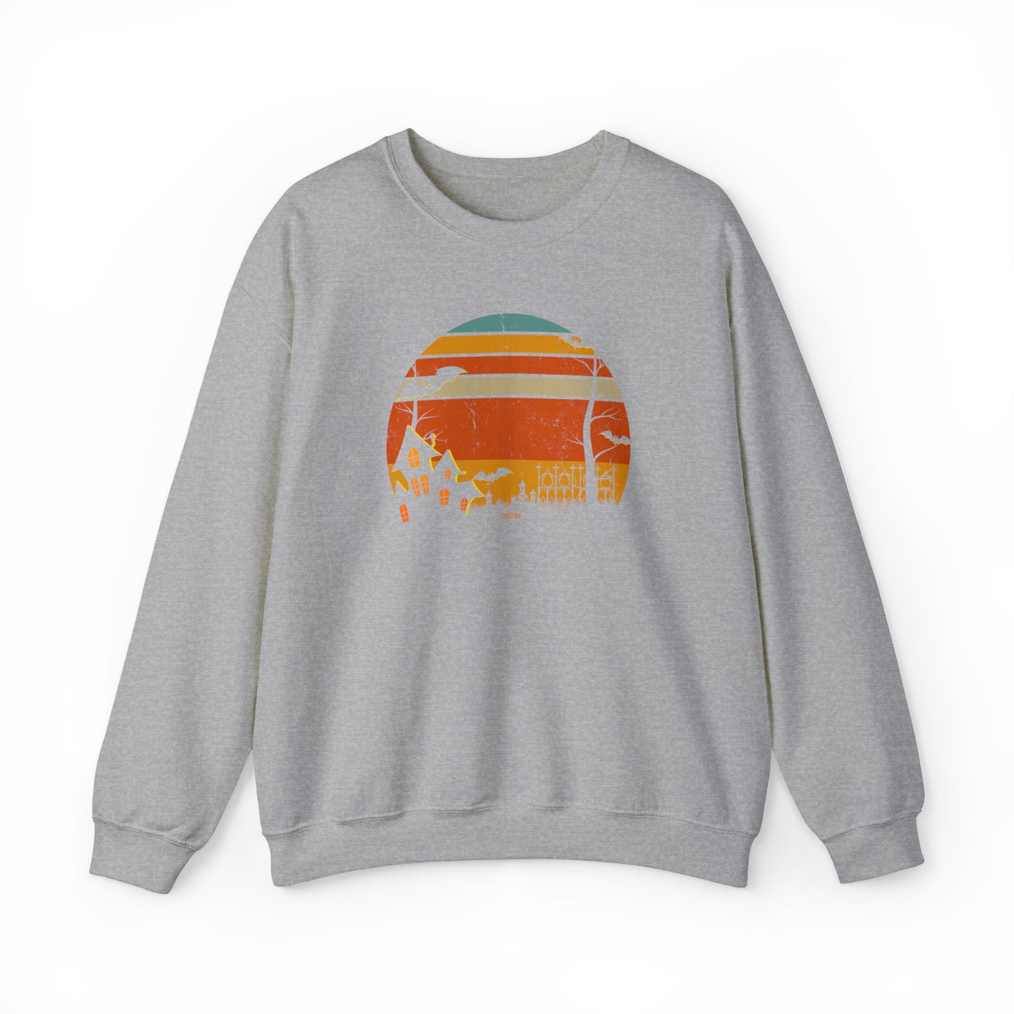 Retro Halloween, Unisex Heavy Blend Crewneck Sweatshirt