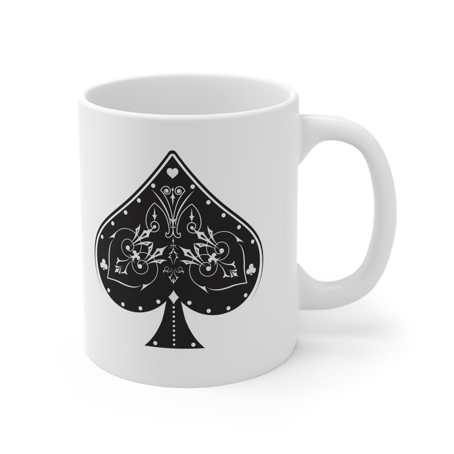 Ace of Spades I, White Coffee Mug, 11oz