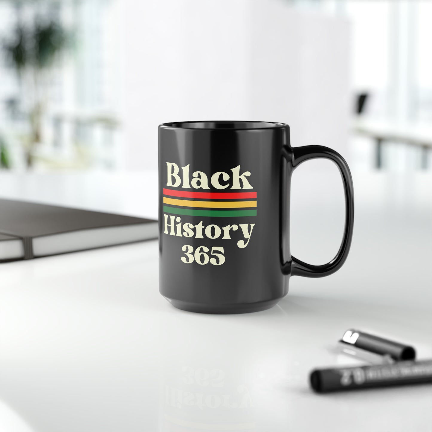 Chefao Black History 365, Black Mug, 15oz