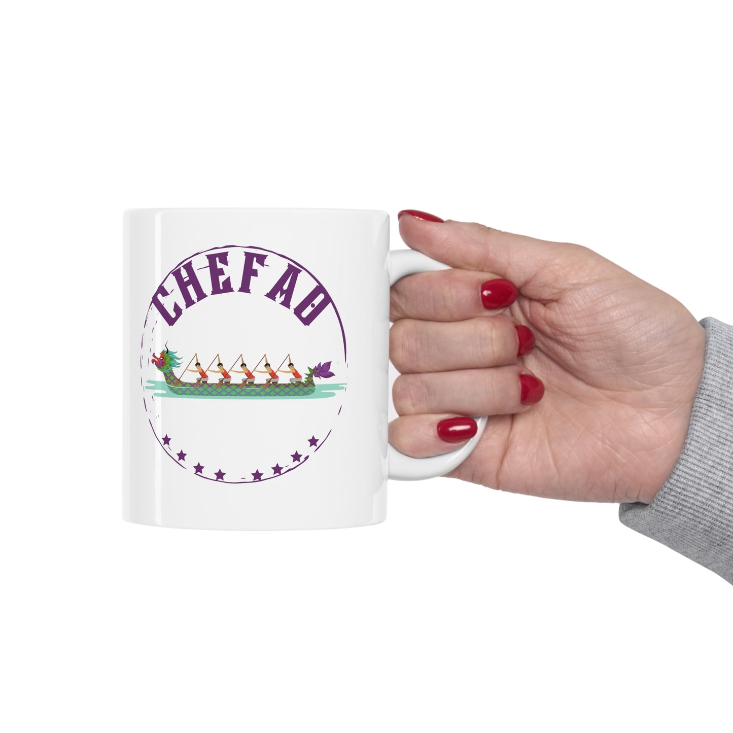 Chefao Dragonboat IV, White Coffee Mug, 11oz