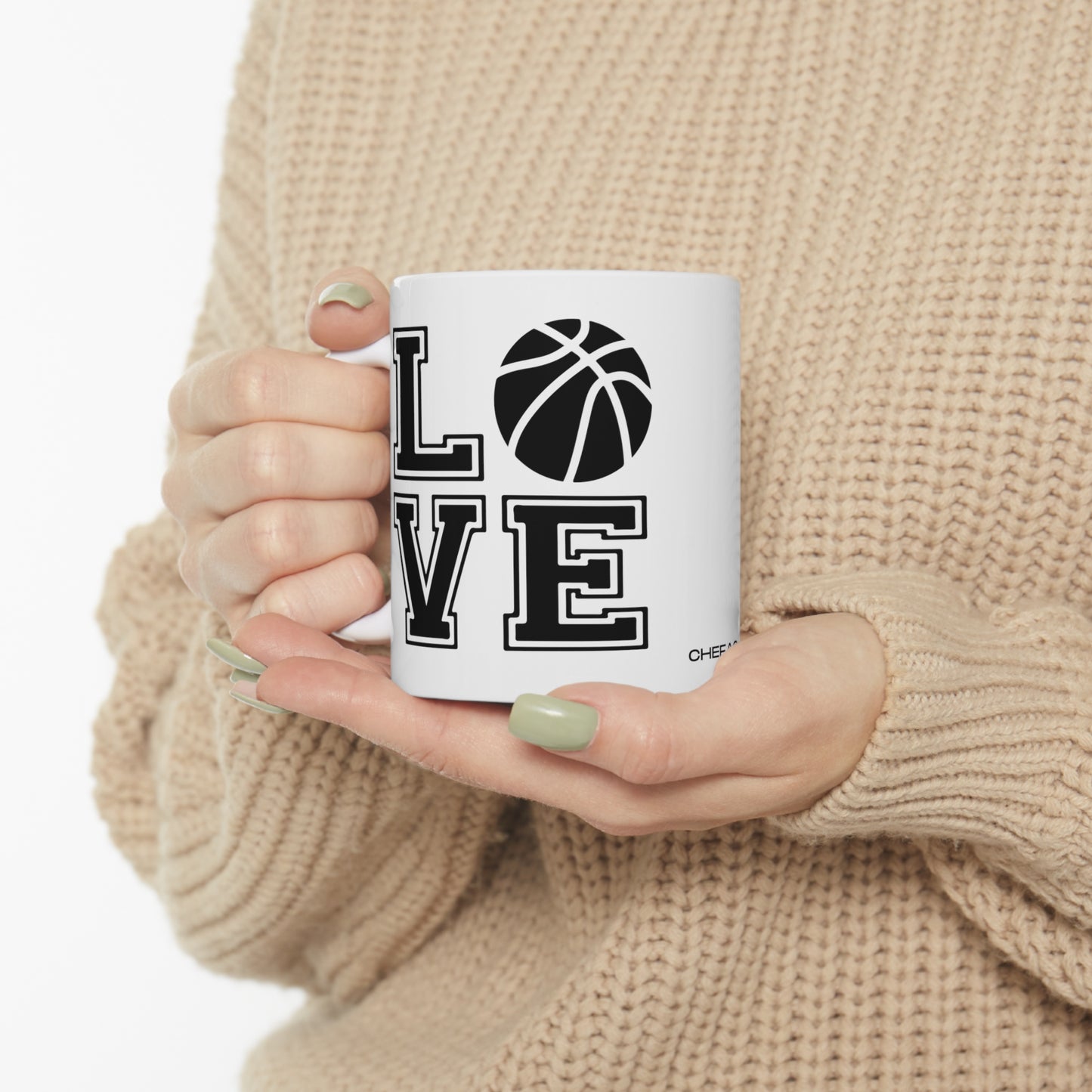 Chefao Love Basketball I, White Coffee Mug, 11oz