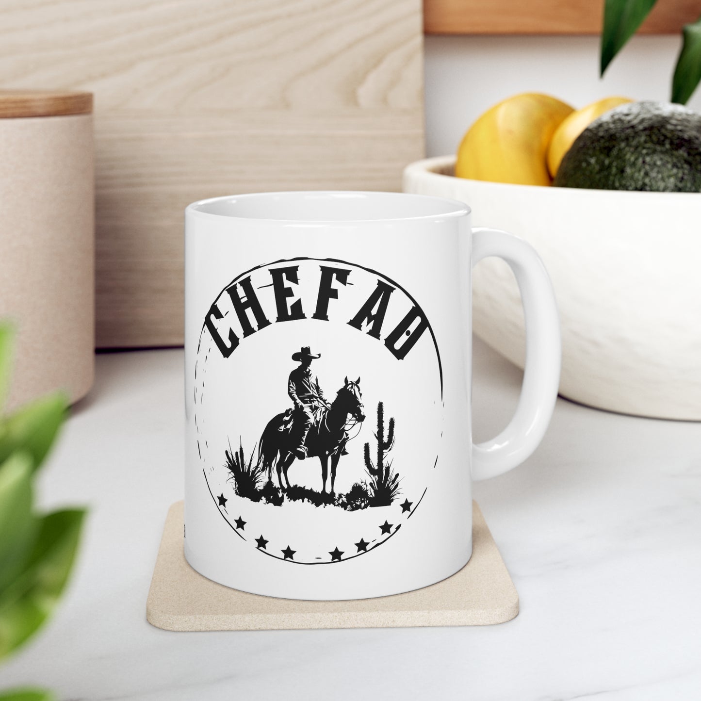 Chefao Cowboy I, White Coffee Mug, 11oz