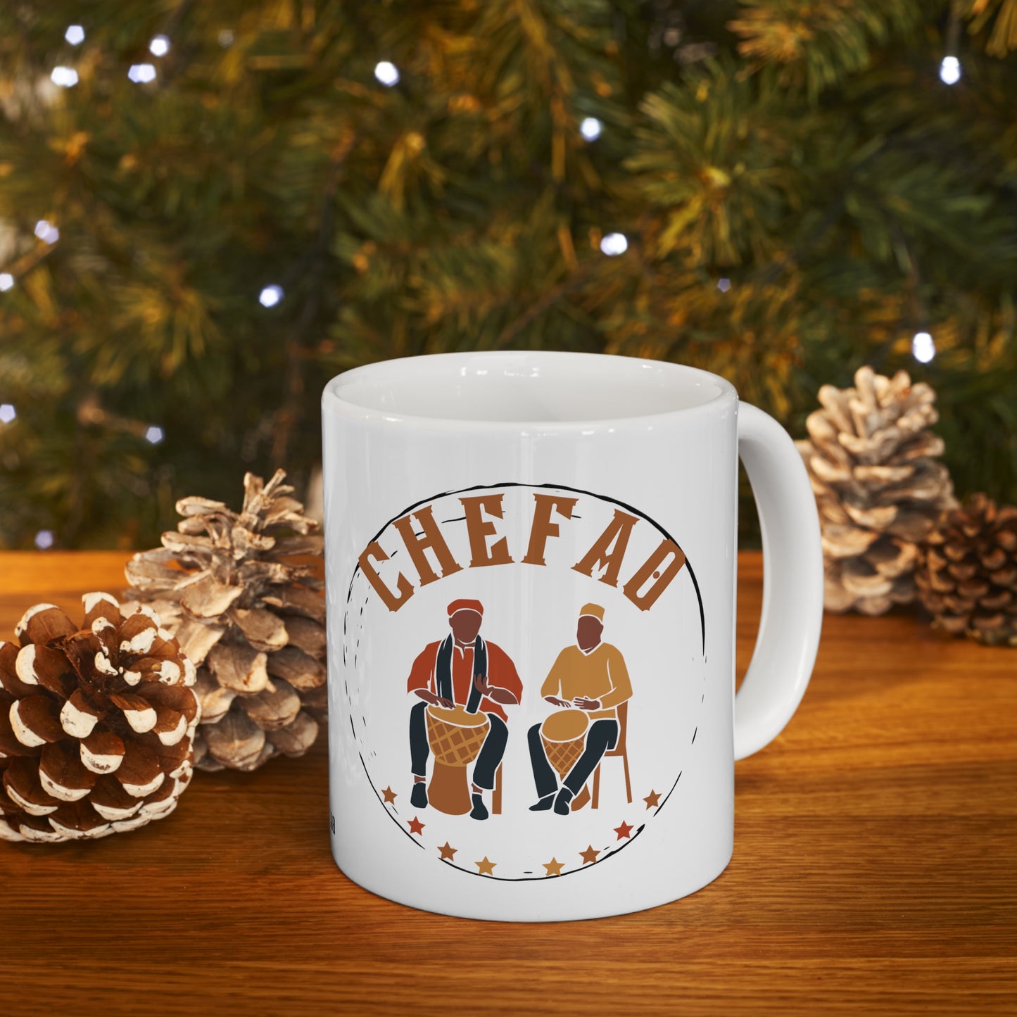 Chefao Drums I, White Coffee Mug, 11oz