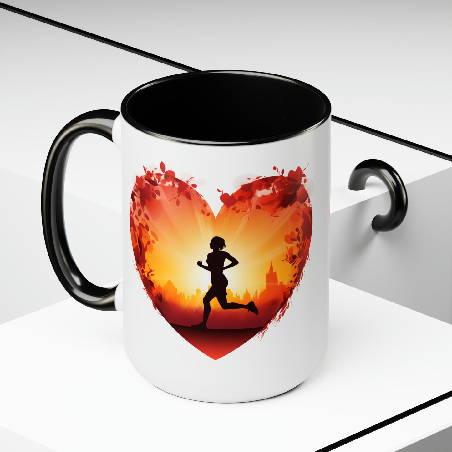 Runner at Heart, Coffee Mug, 15oz