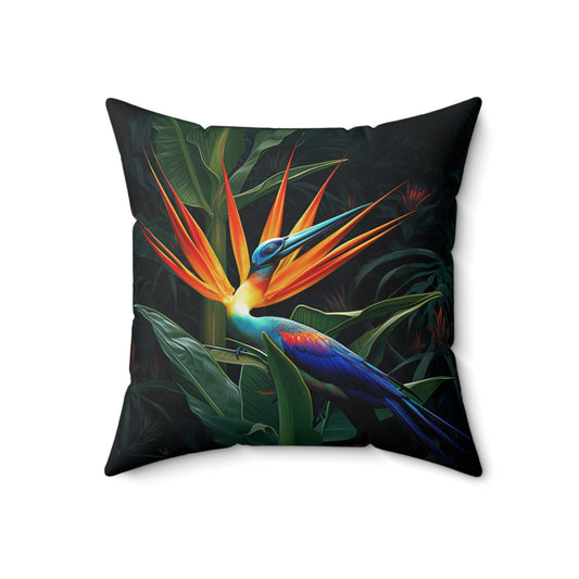Bird of Paradise, Spun Polyester Square Pillow