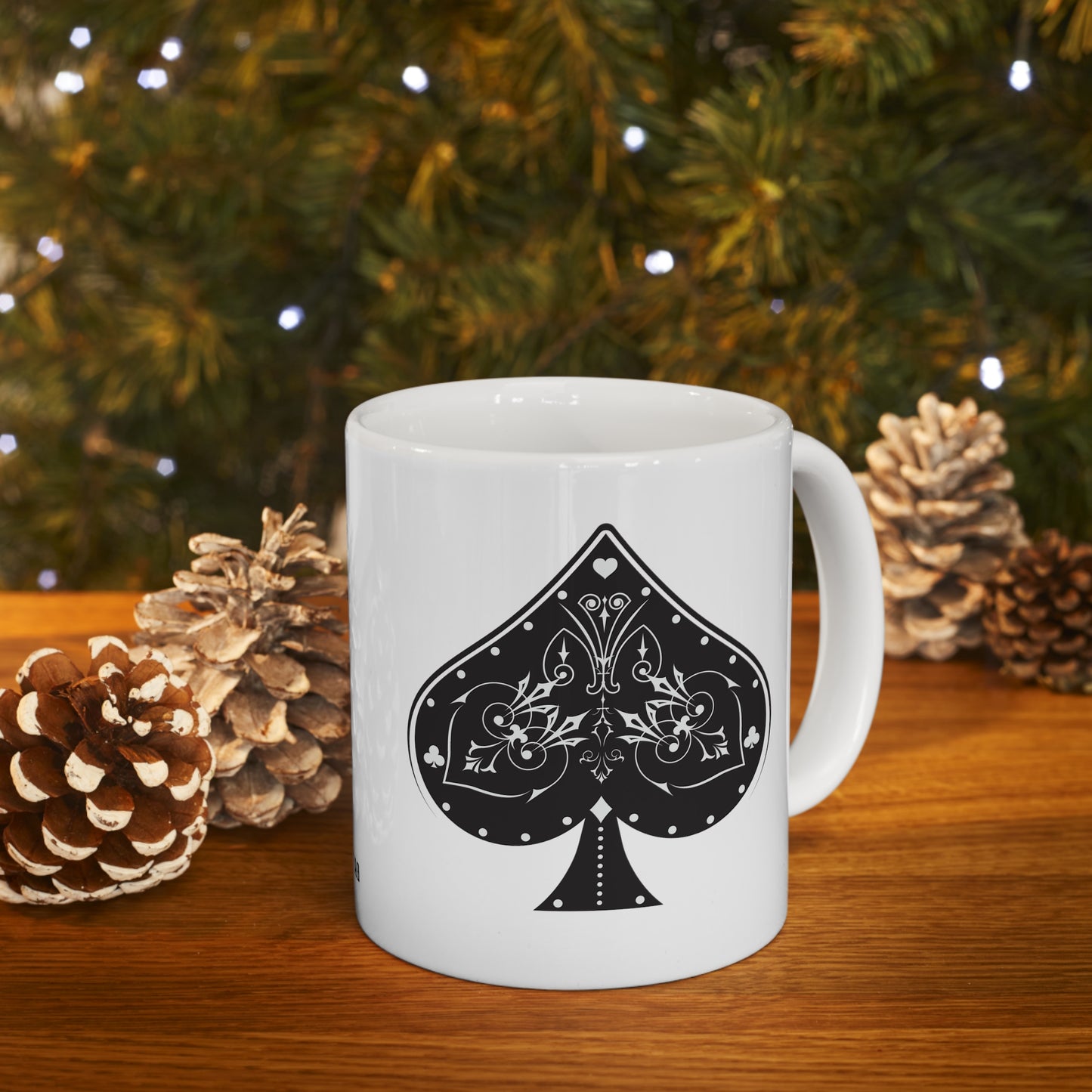 Ace of Spades I, White Coffee Mug, 11oz