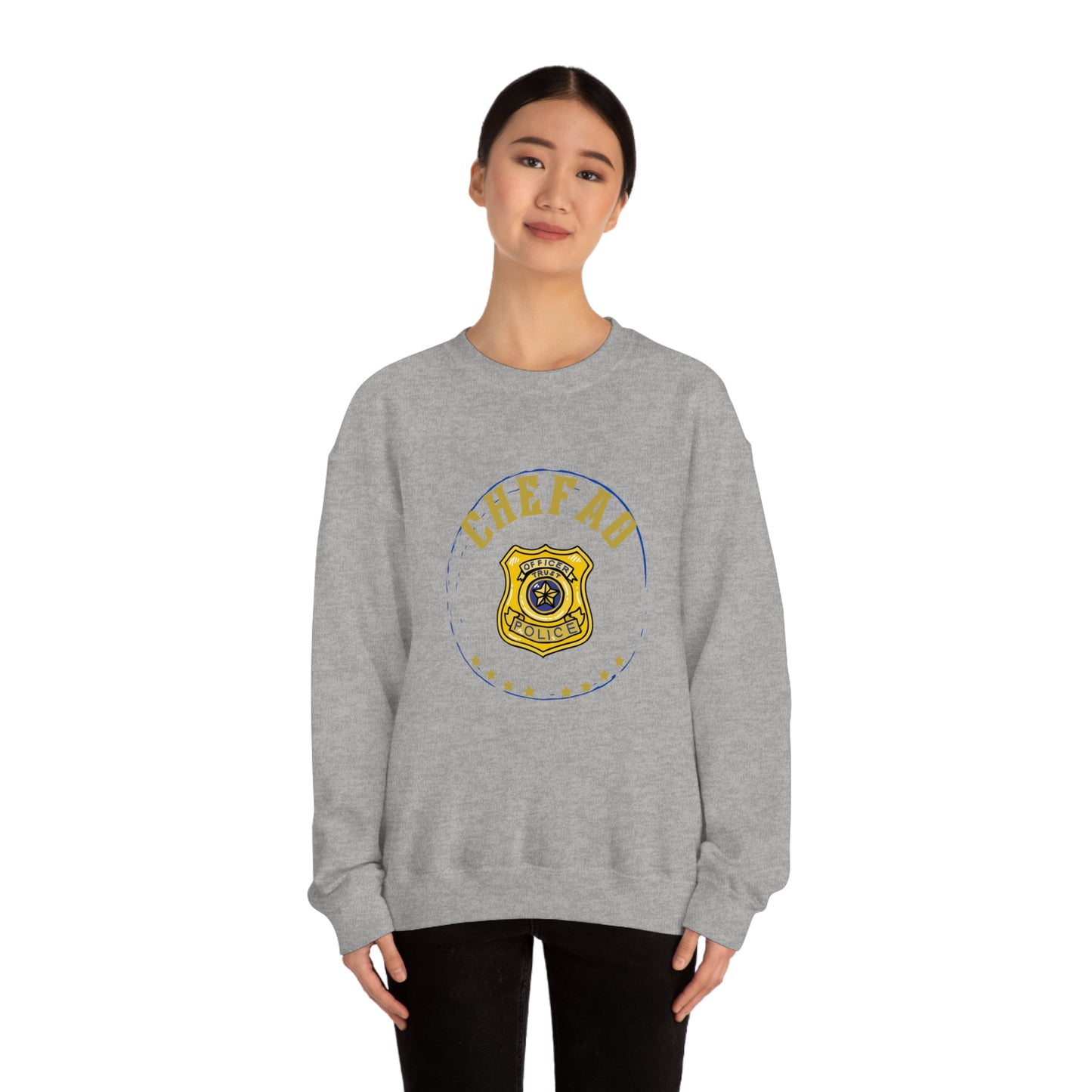 Chefao Police I, Unisex Heavy Blend Crewneck Sweatshirt