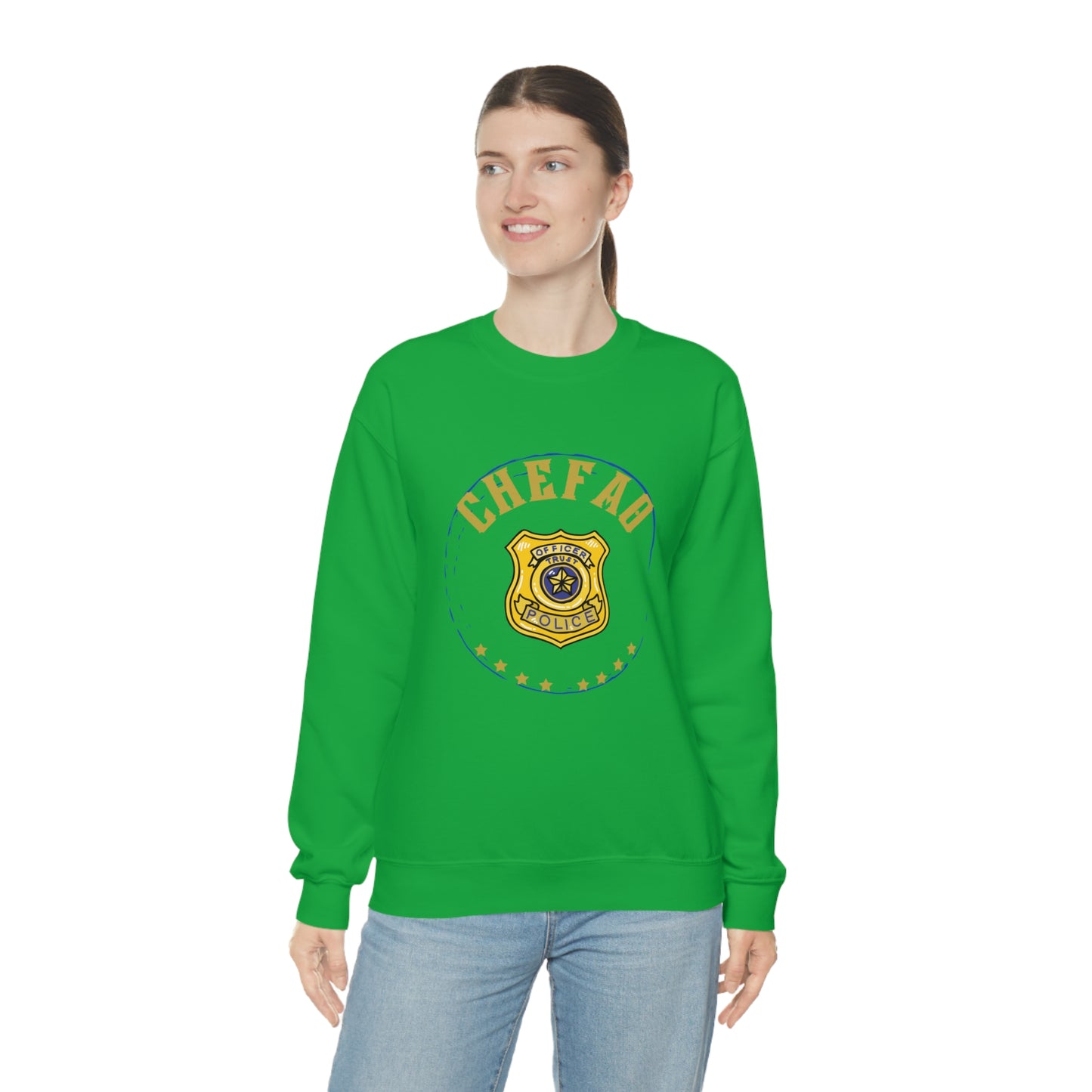 Chefao Police I, Unisex Heavy Blend Crewneck Sweatshirt