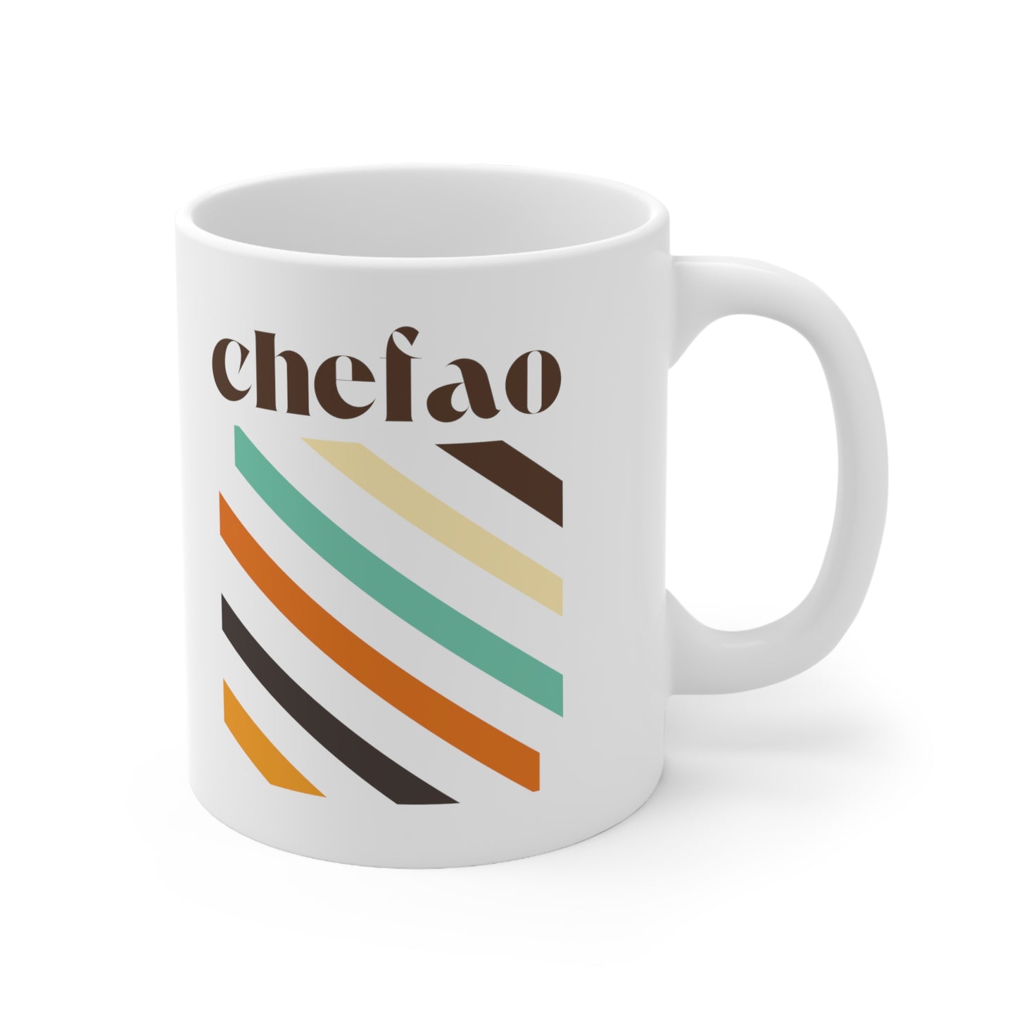 Chefao Retro III, White Coffee Mug, 11oz