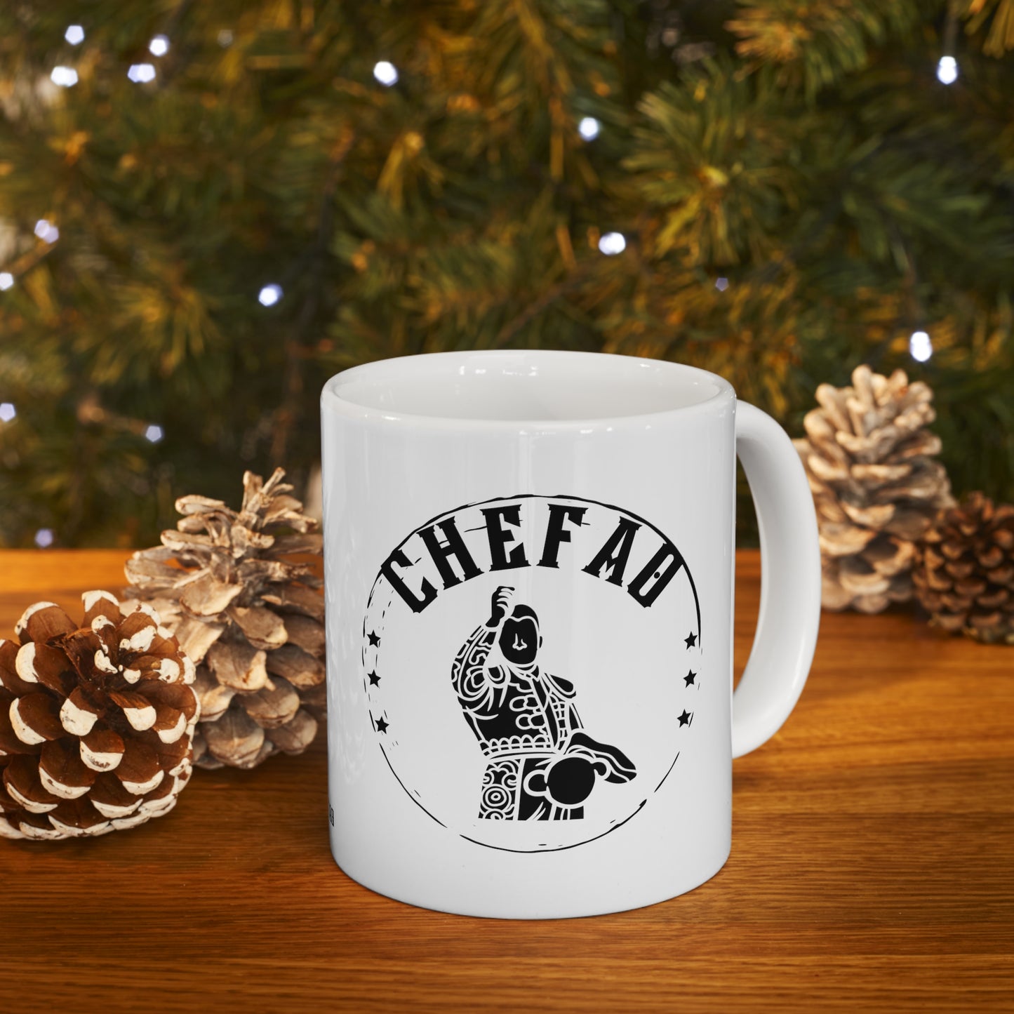 Chefao Bullfighter II, White Coffee Mug, 11oz