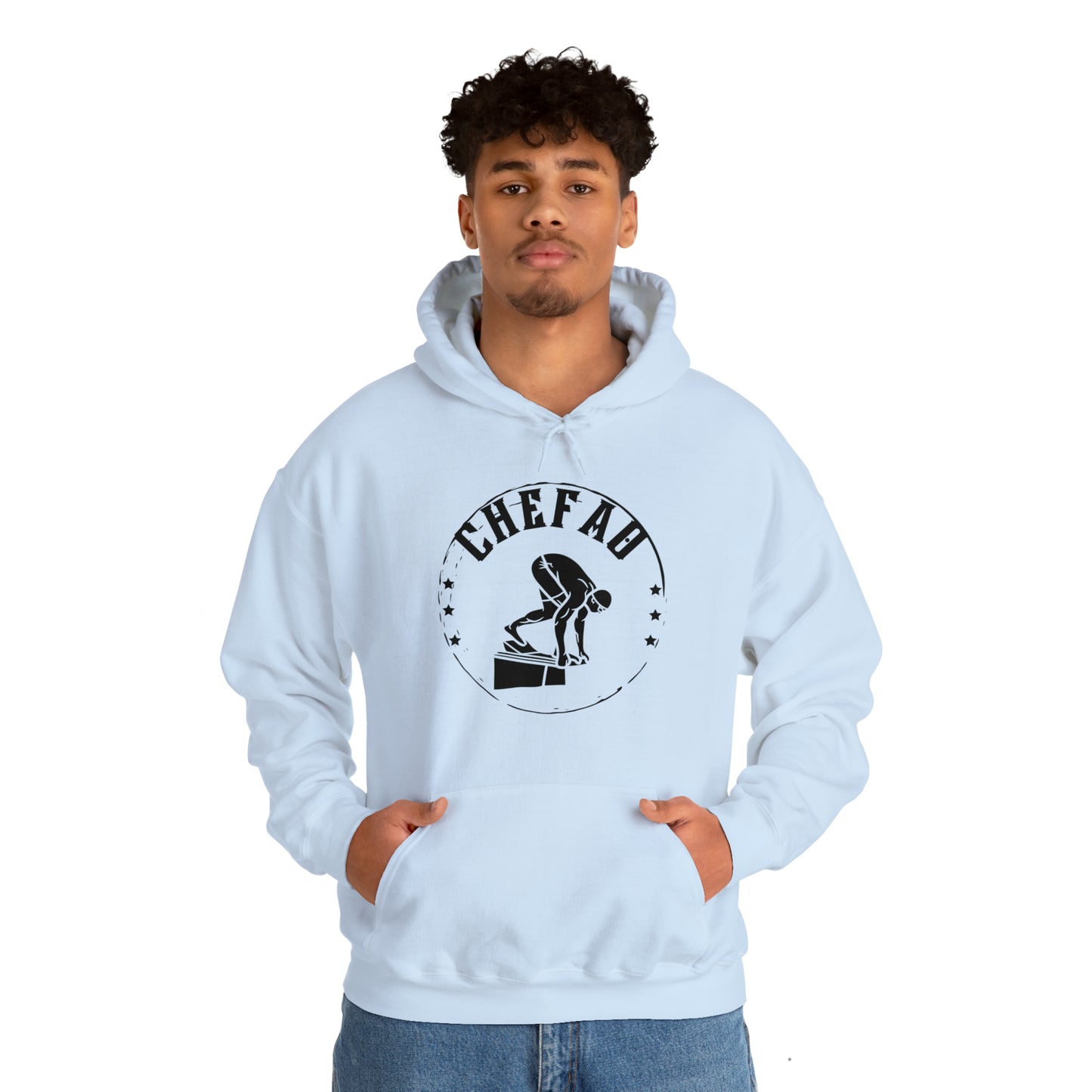 Chefao Swimmer I, Unisex Heavy Blend Hooded Sweatshirt