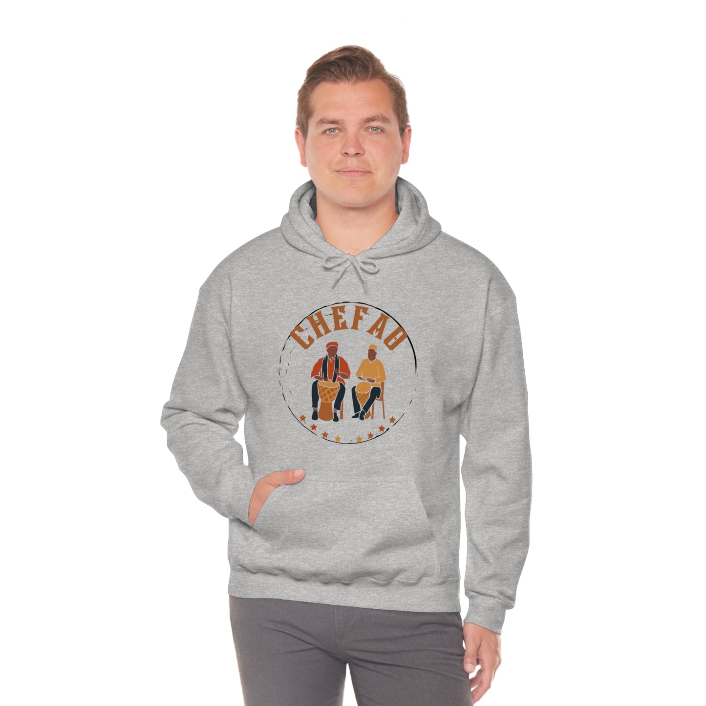 Chefao Drums I, Unisex Heavy Blend Hooded Sweatshirt