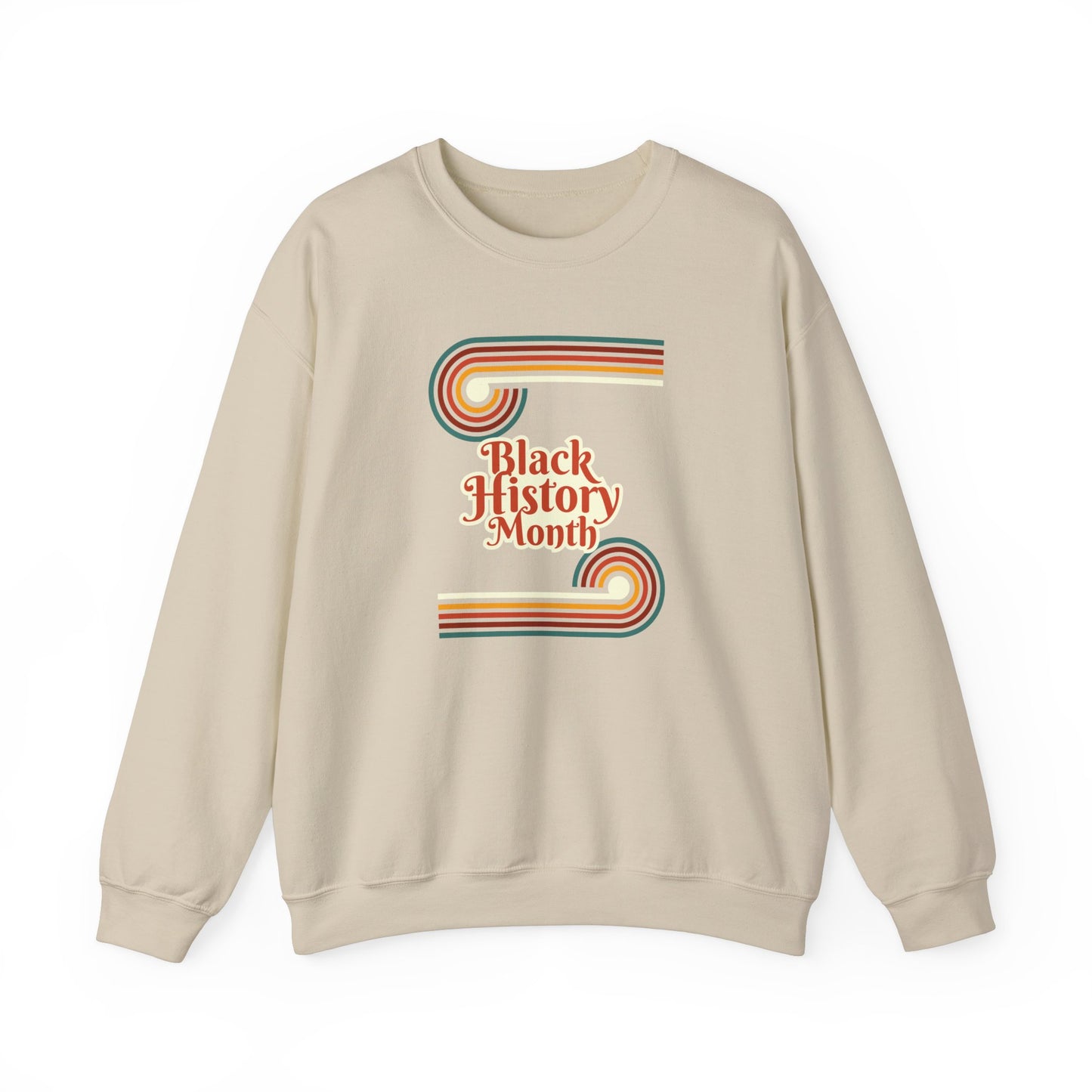 Chefao Retro Black History Month Emblem I, Unisex Heavy Blend™ Crewneck Sweatshirt