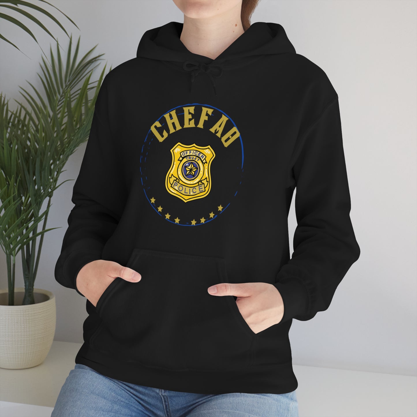 Chefao Police I, Unisex Heavy Blend Hooded Sweatshirt