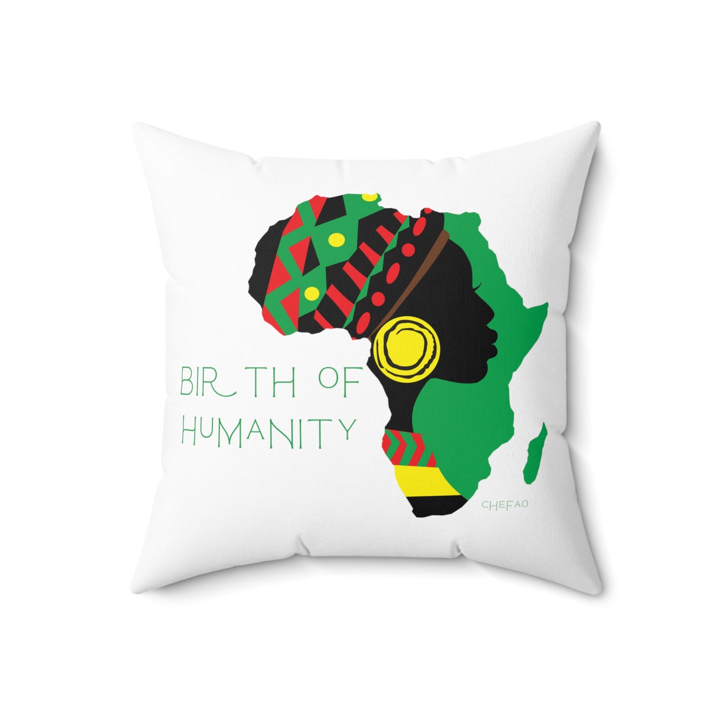 Birth of Humanity™ II, Spun Polyester Square Pillow