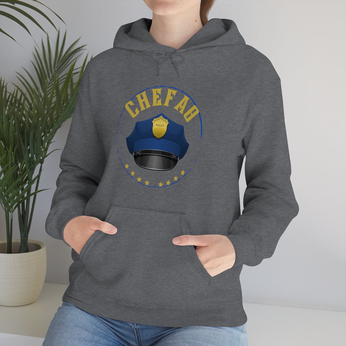 Chefao Police III, Unisex Heavy Blend Hooded Sweatshirt