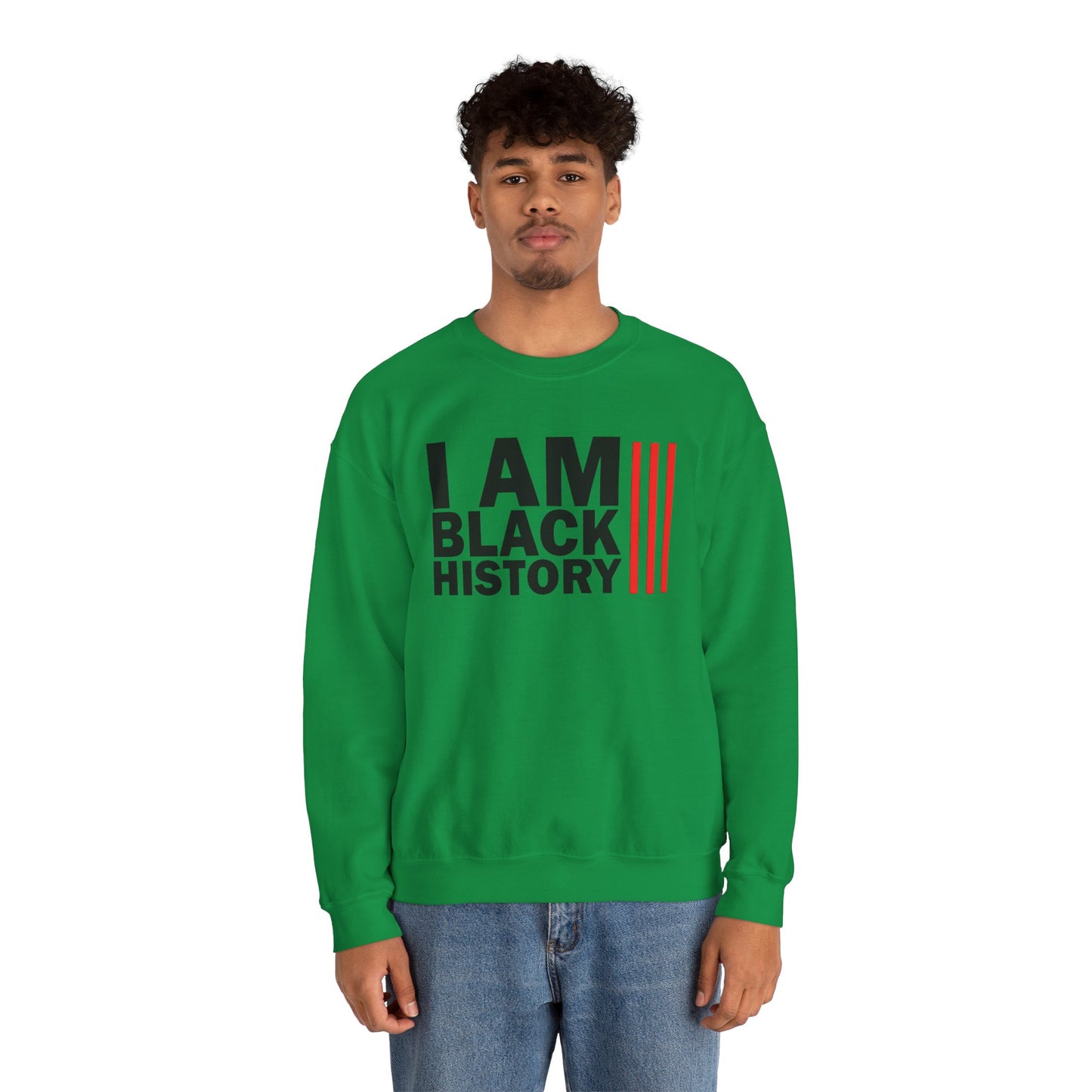 Chefao I Am Black History I, Unisex Heavy Blend™ Crewneck Sweatshirt