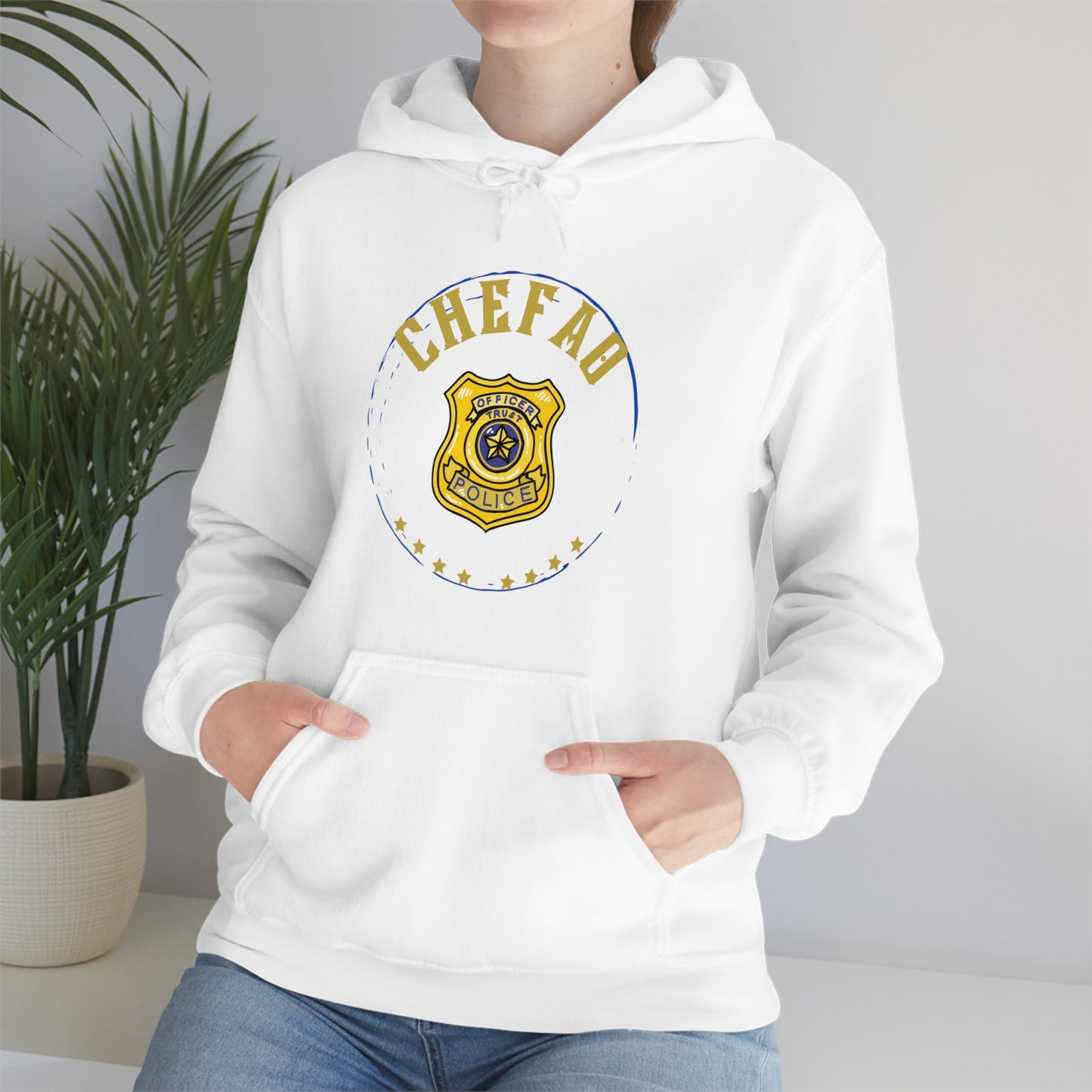 Chefao Police I, Unisex Heavy Blend Hooded Sweatshirt