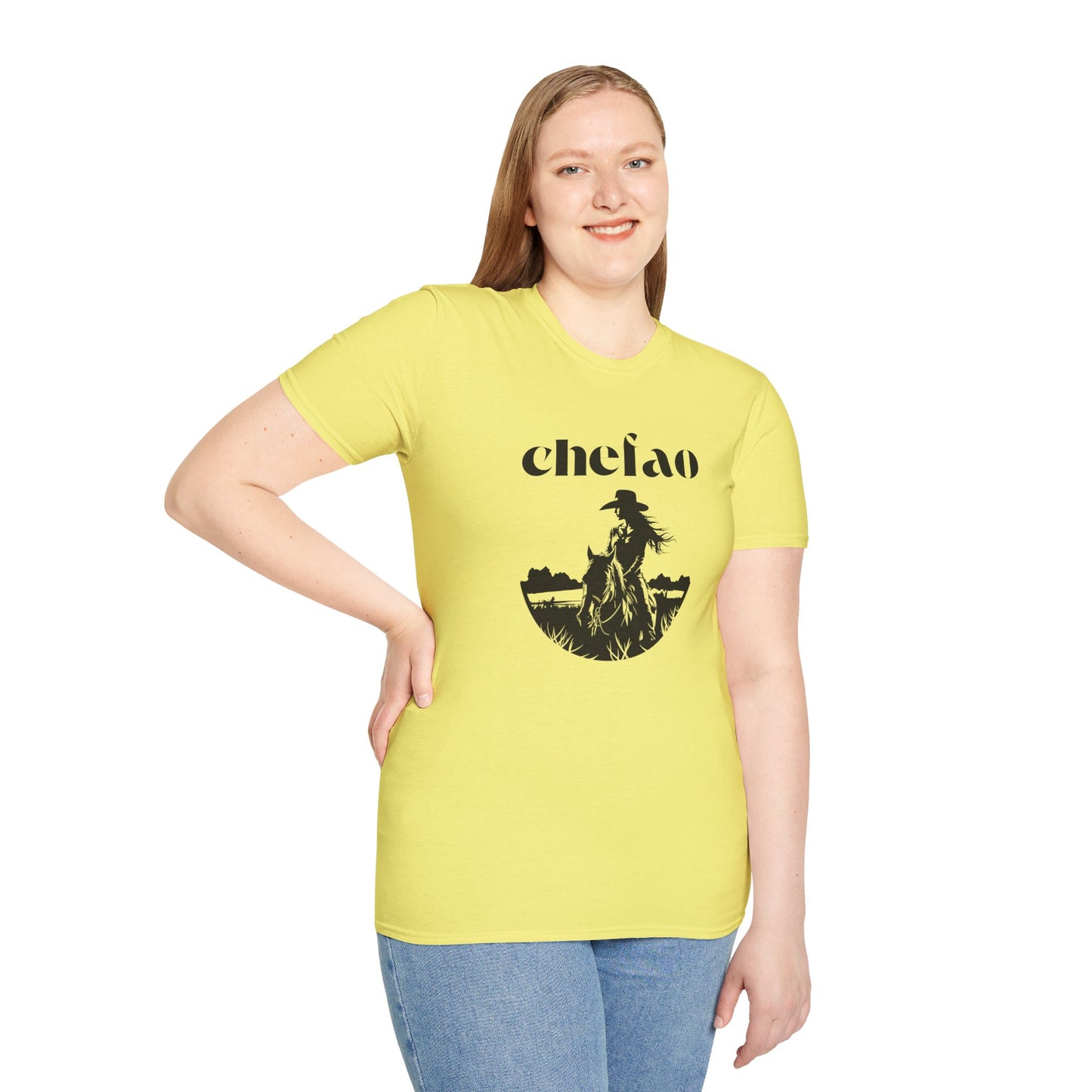 Chefao Cowgirl IV, Unisex Softstyle T-Shirt