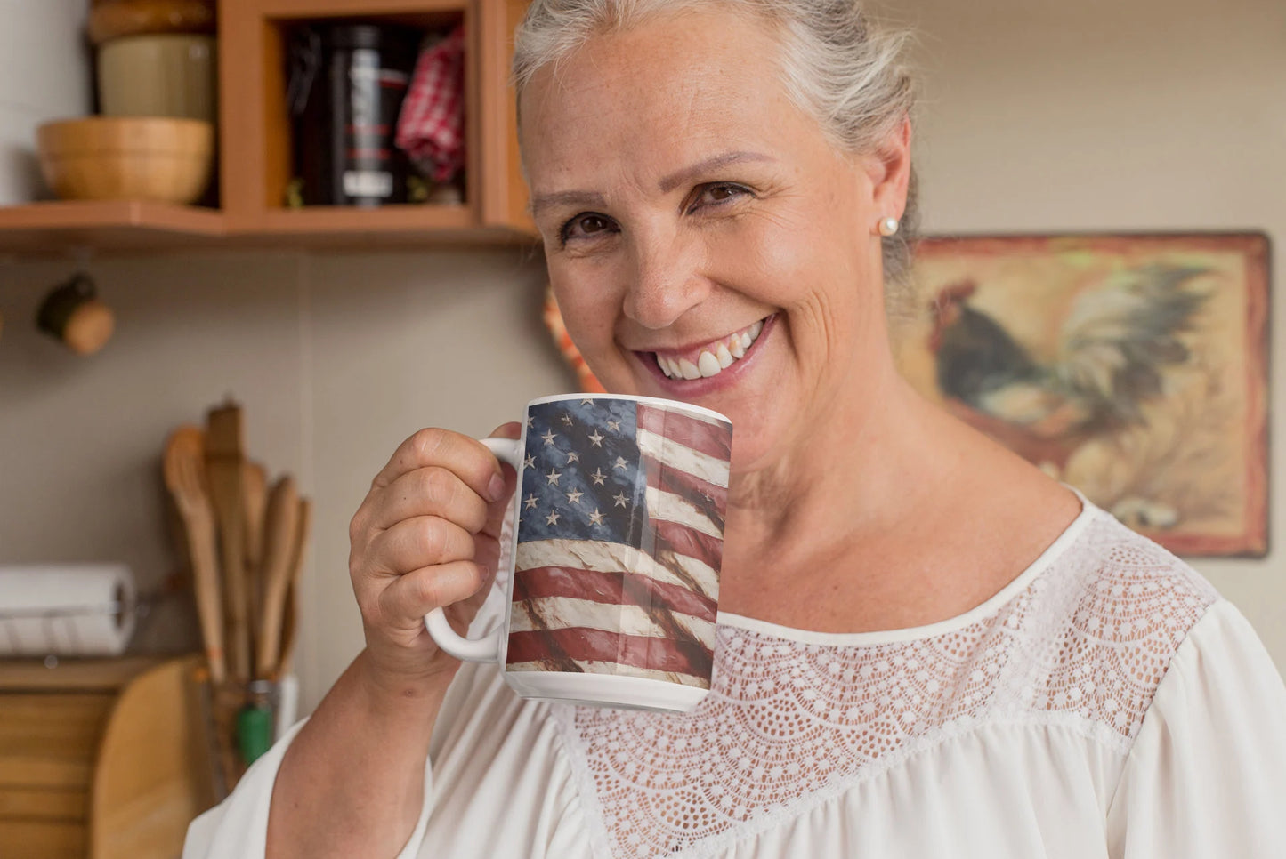 American Flag coffee mug, 11oz