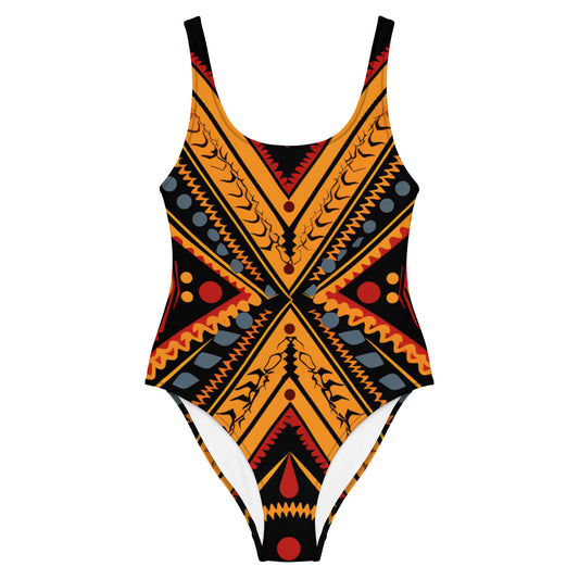 Chefao Cameroon Toghu I, One-Piece Swimsuit