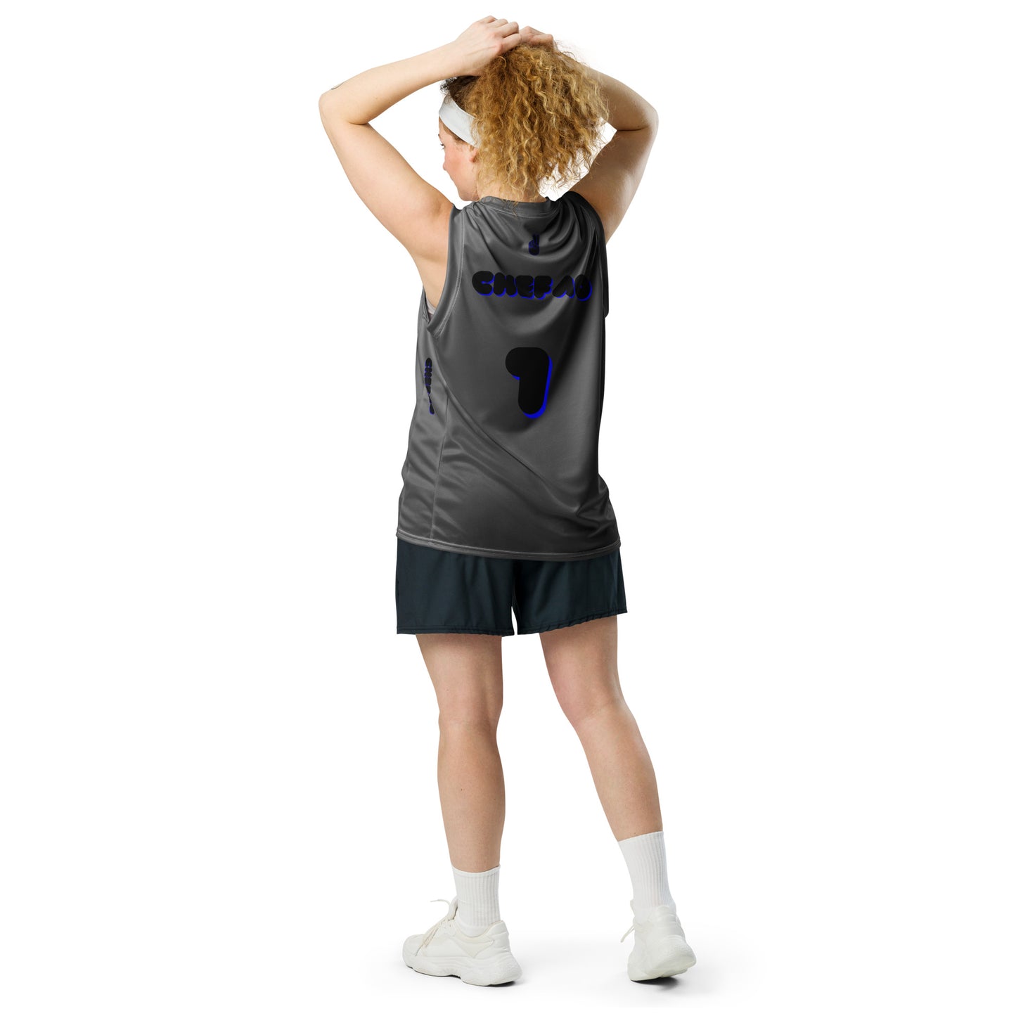 Chefao Positive Vibes I, Recycled unisex basketball jersey