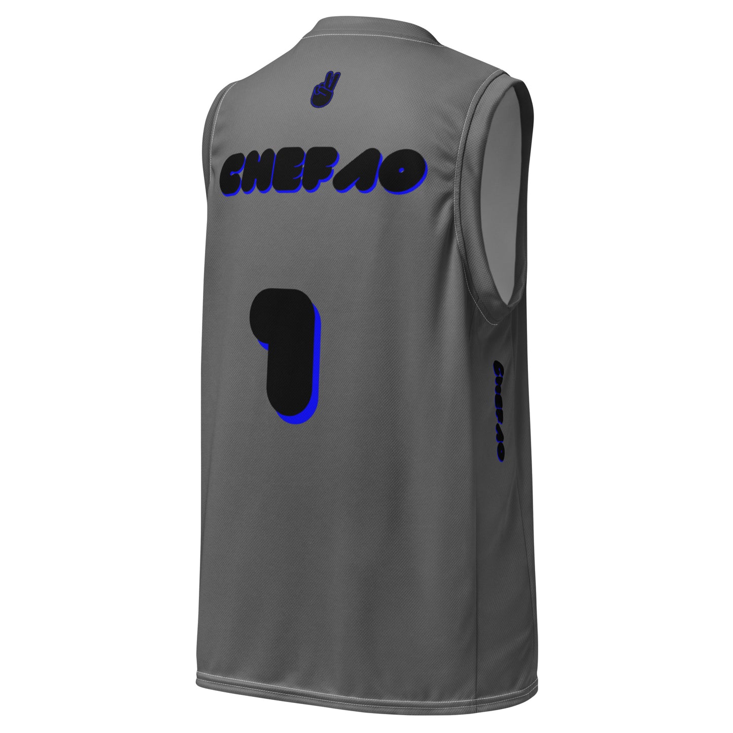 Chefao Positive Vibes I, Recycled unisex basketball jersey