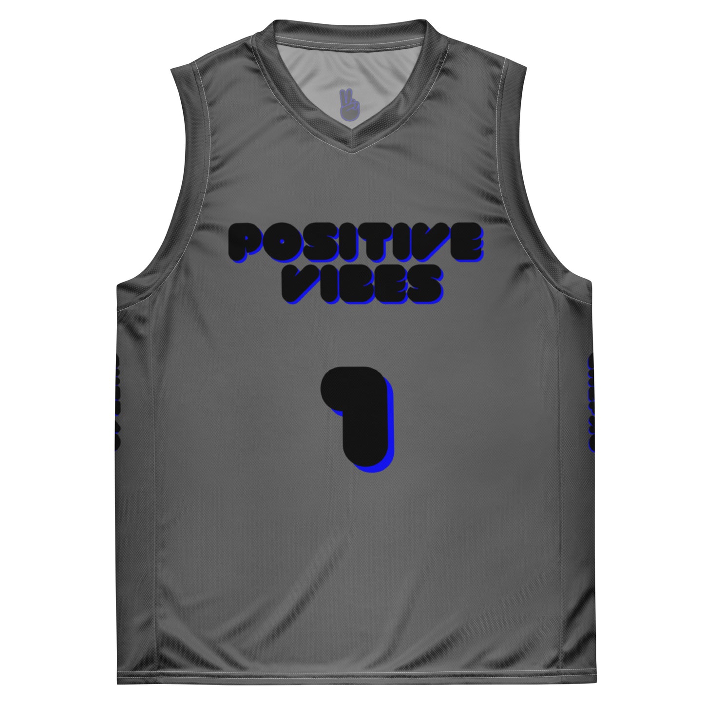 Chefao Positive Vibes I, Recycled unisex basketball jersey