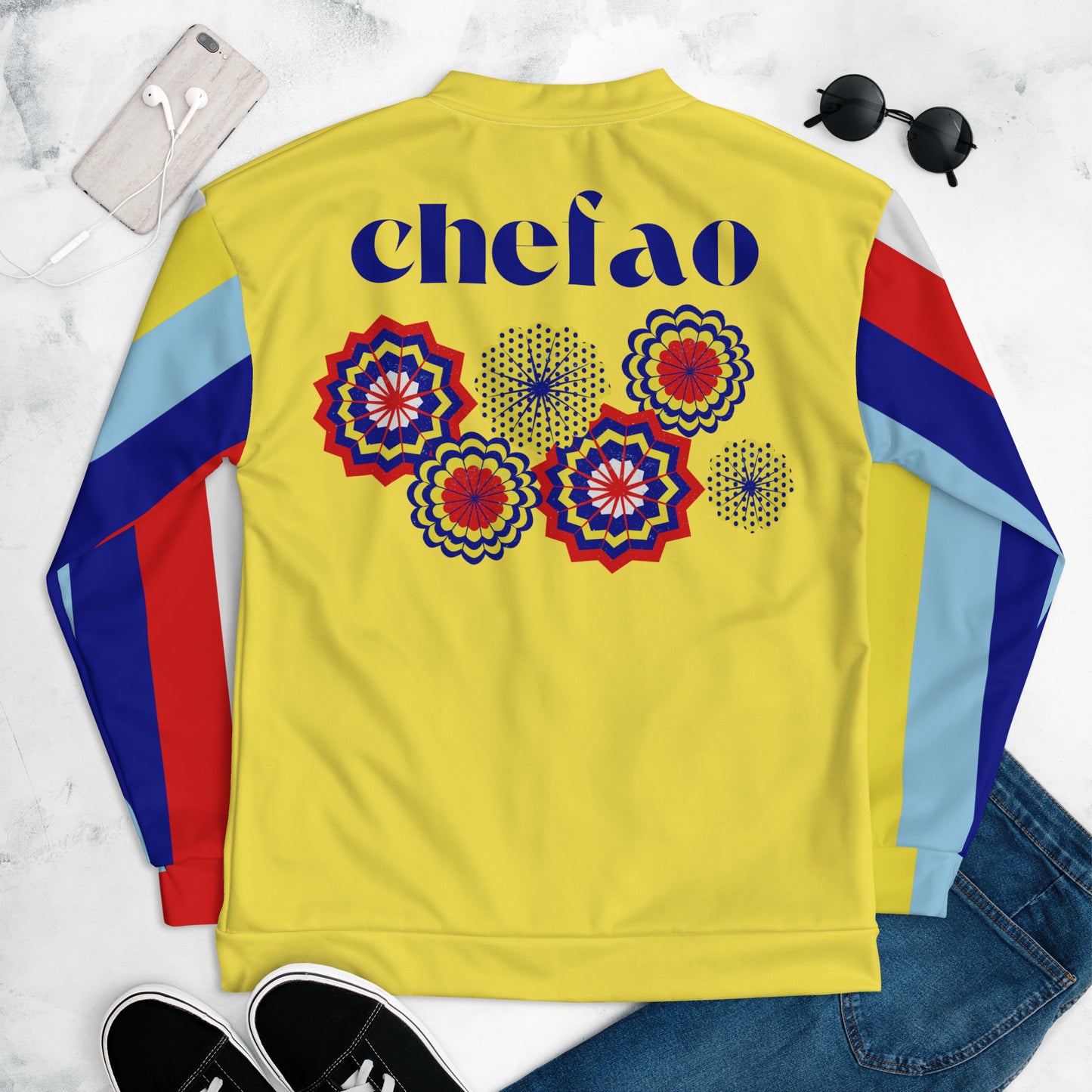 Chefao Paper Fans I, Unisex Bomber Jacket