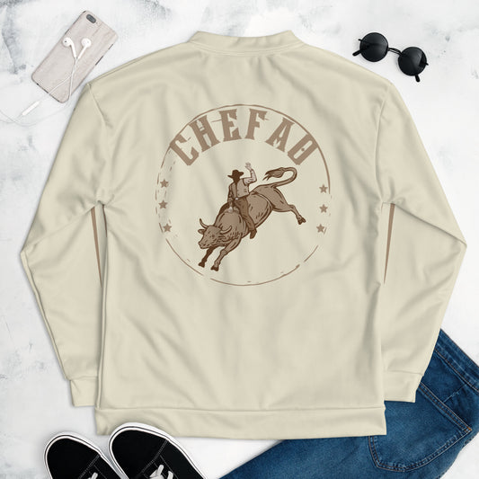 Chefao Bull Riding I, Unisex Bomber Jacket