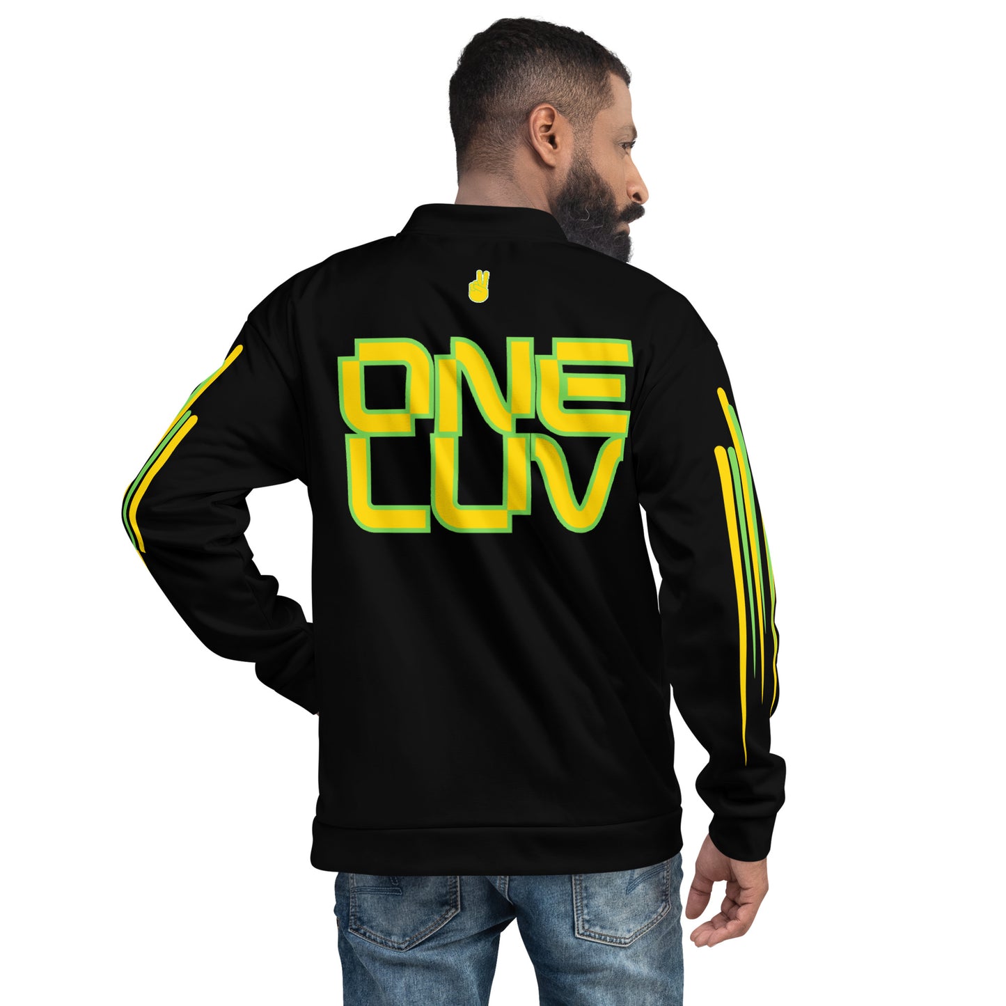 Chefao One Luv I, Unisex Bomber Jacket Black