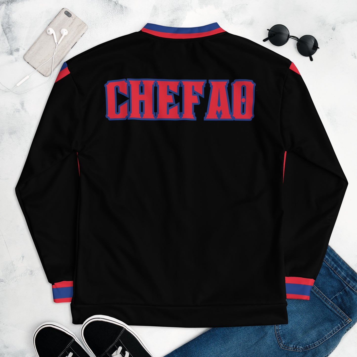 Chefao I Black, Unisex Bomber Jacket