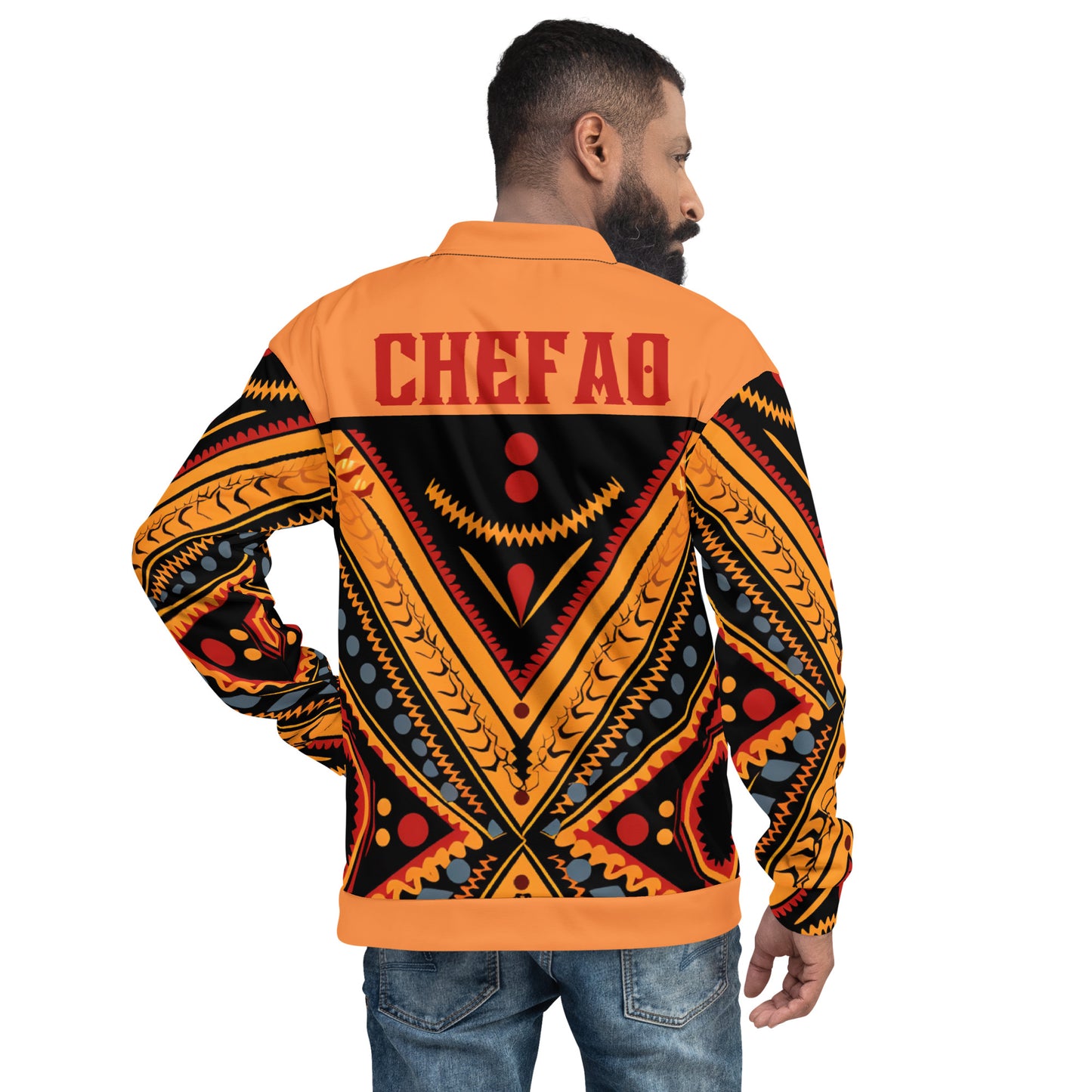 Chefao Cameroon Toghu I, Unisex Bomber Jacket