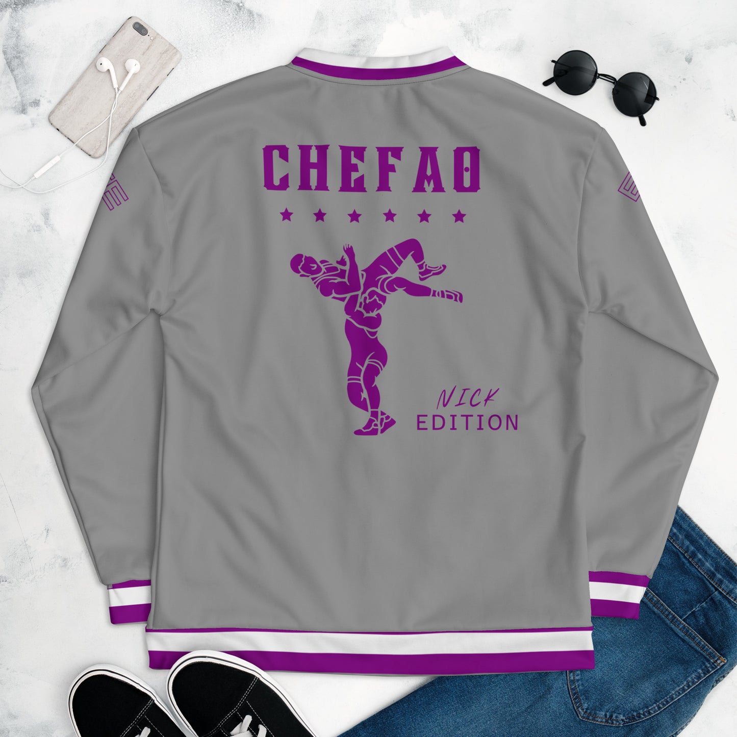 Chefao Wrestling Nick Edition I, Unisex Bomber Jacket